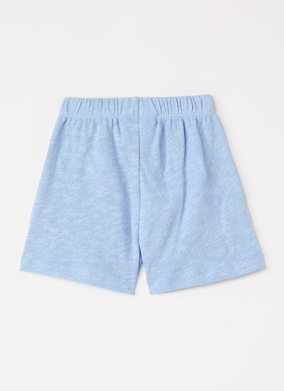 Play Up Flame straight fit korte broek met trekkoord - voorkant 3 lichtblauw