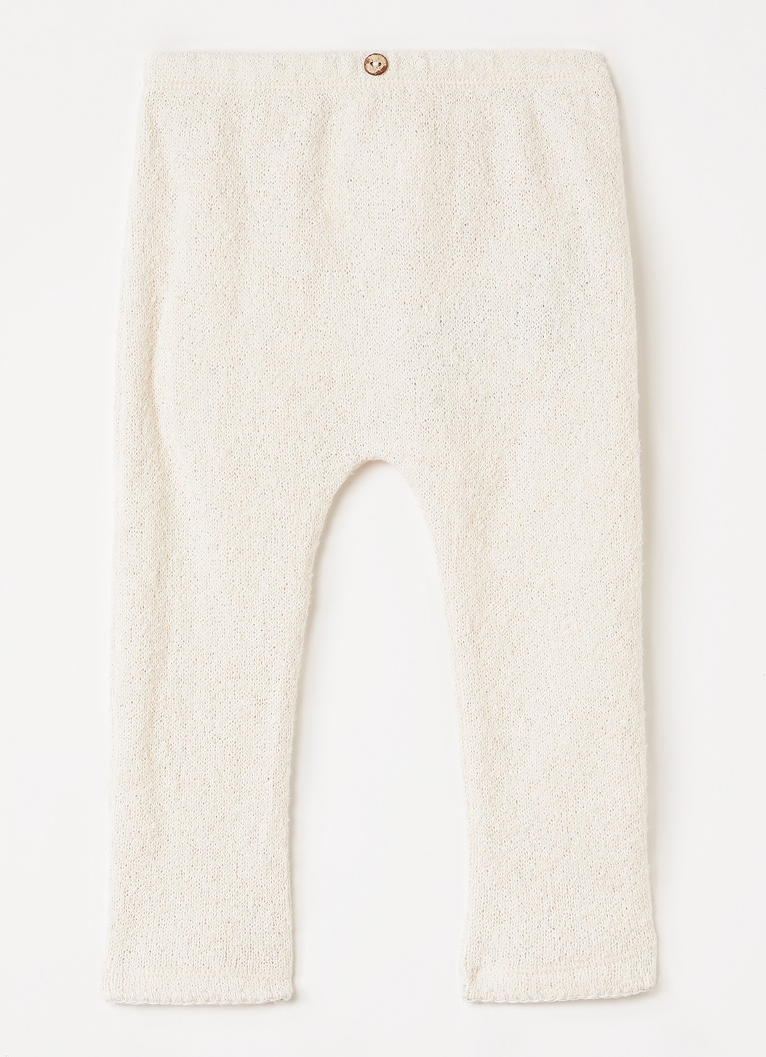 Play Up Grofgebreide legging van jersey - voorkant 2 gebroken wit