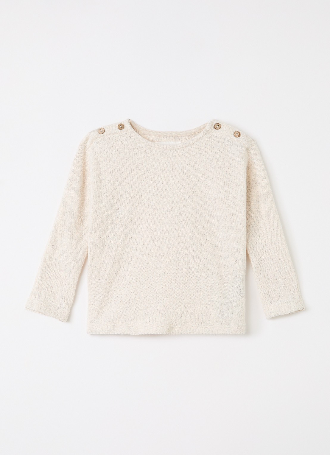 Play Up Grofgebreide trui - voorkant beige