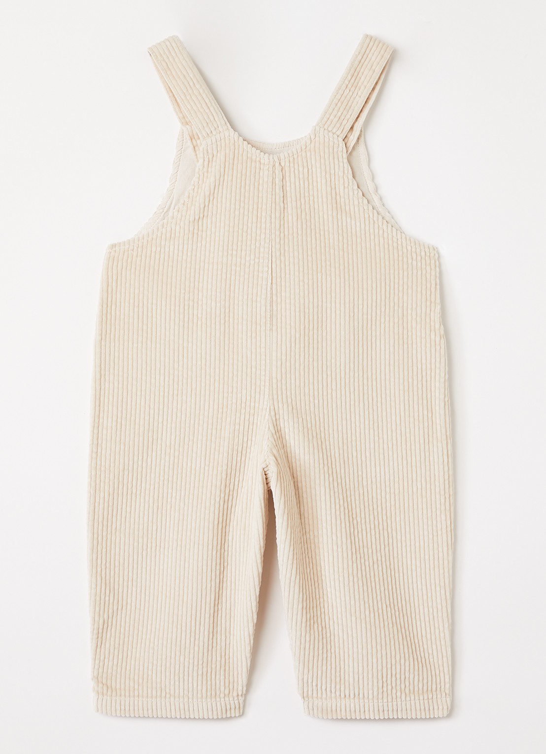 Play Up Straight fit tuinbroek van corduroy - voorkant 3 creme