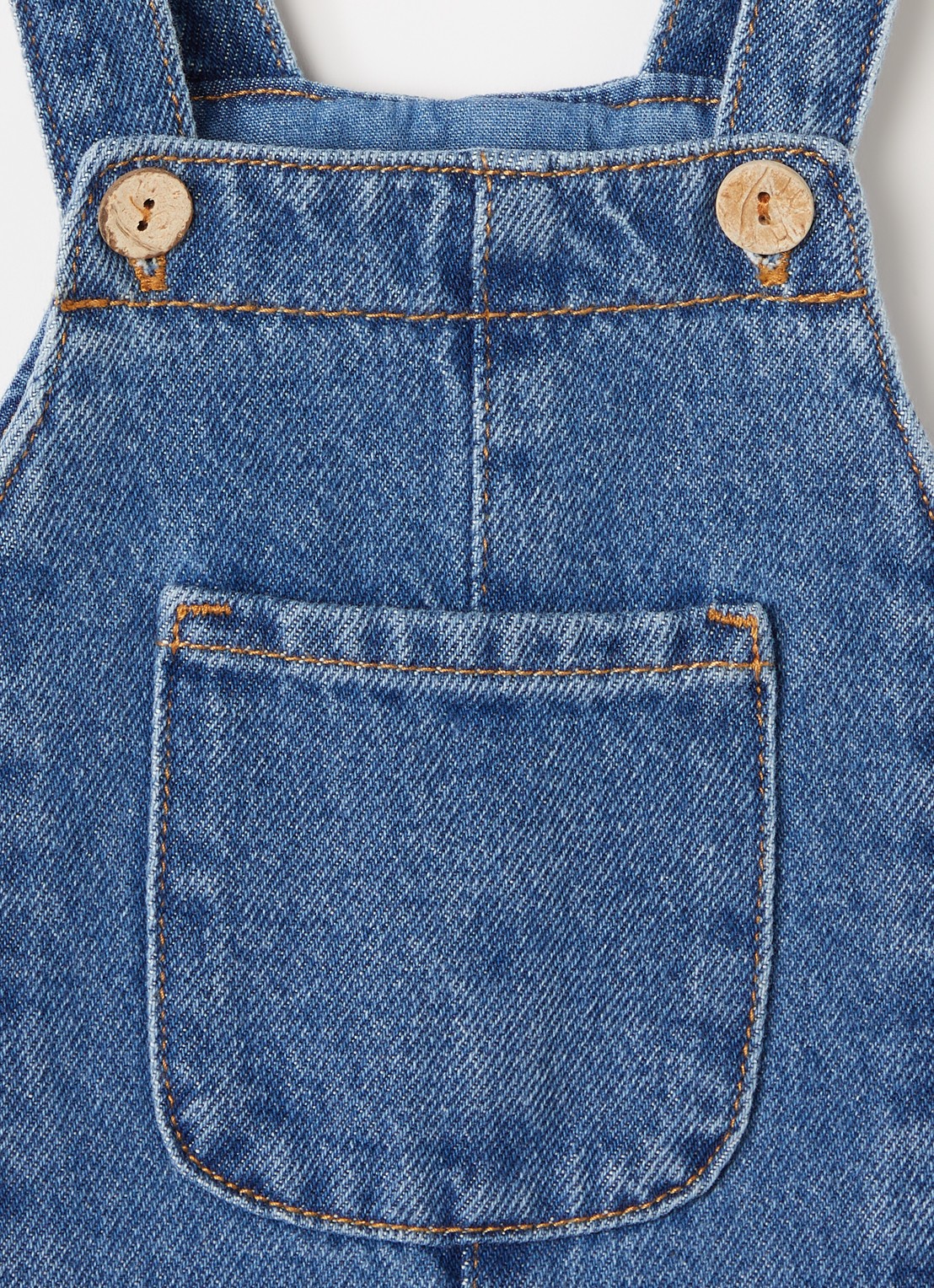 Play Up Straight fit tuinbroek van denim - detail 3 indigo