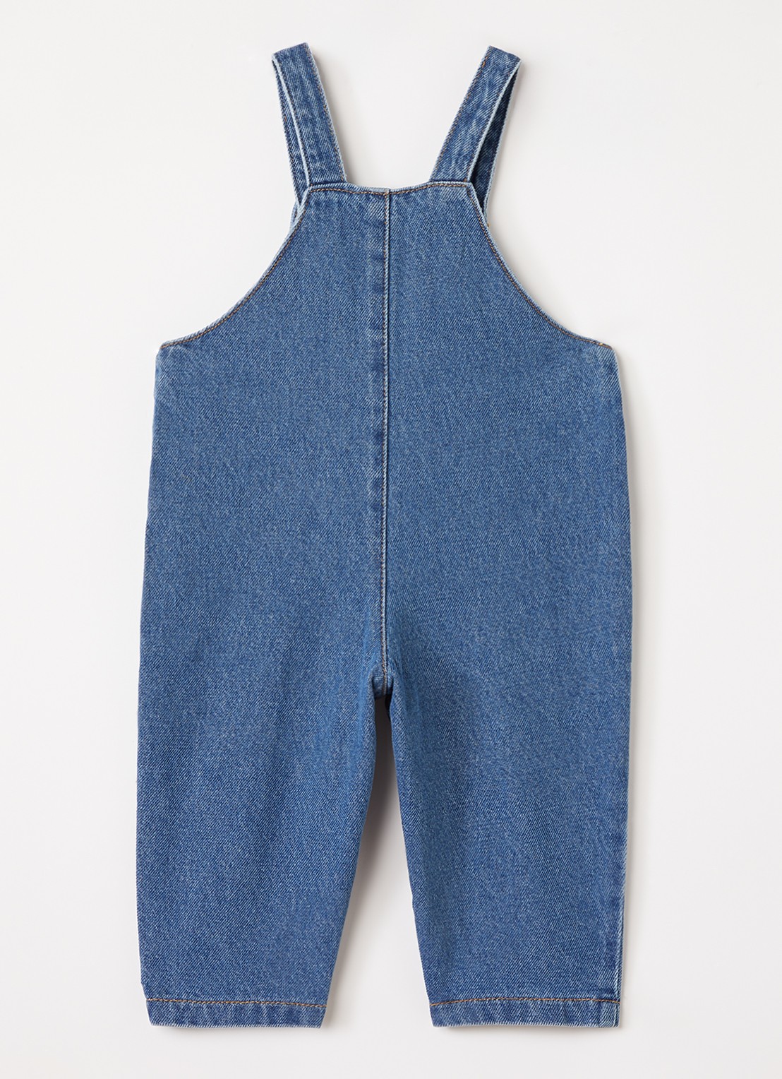 Play Up Straight fit tuinbroek van denim - voorkant 2 indigo