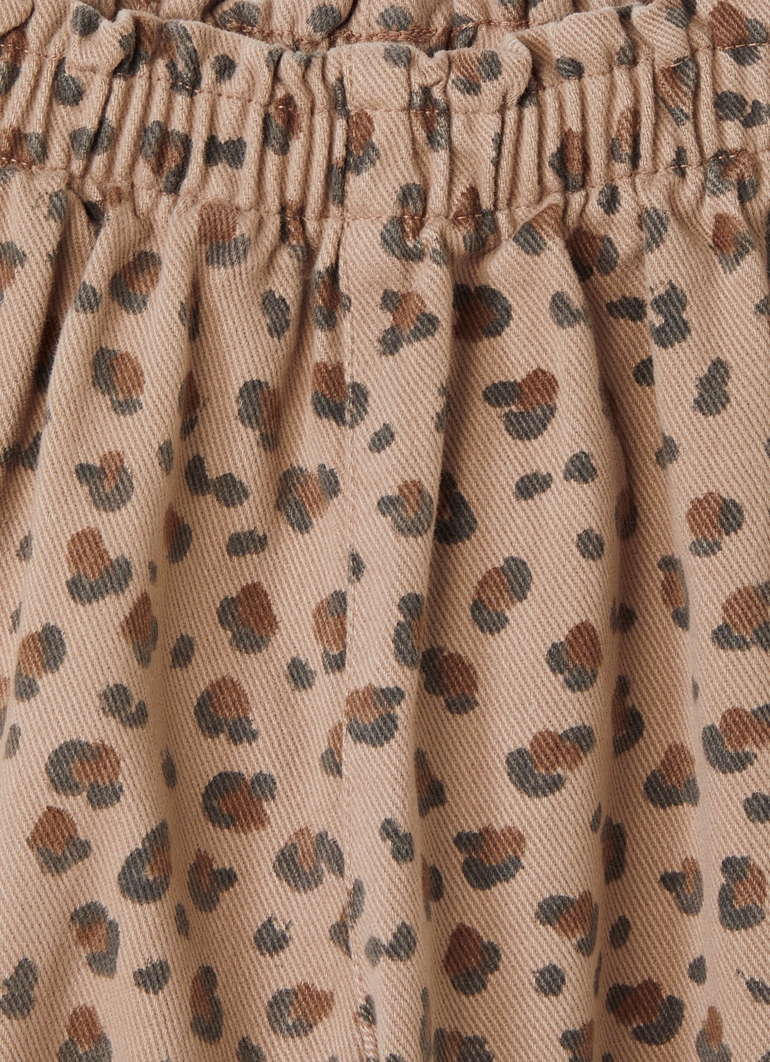 Play Up Straight leg jeans met panterprint - detail bruin