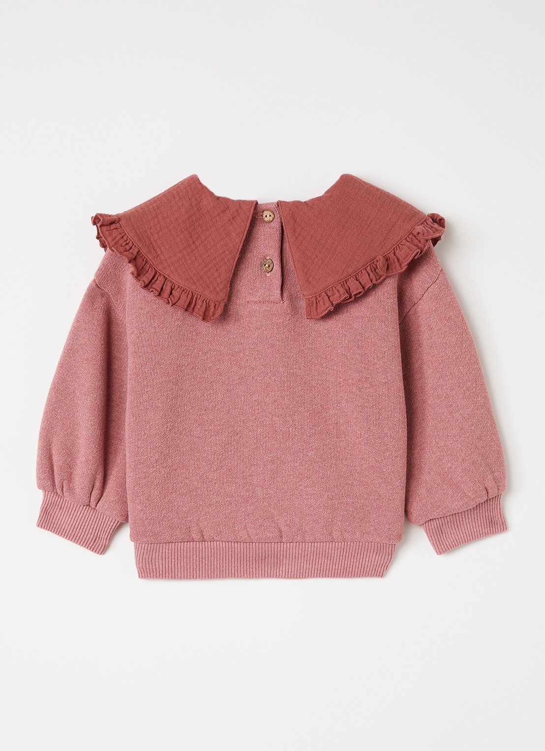 Play Up Sweater met kraag - achterkant ivoor