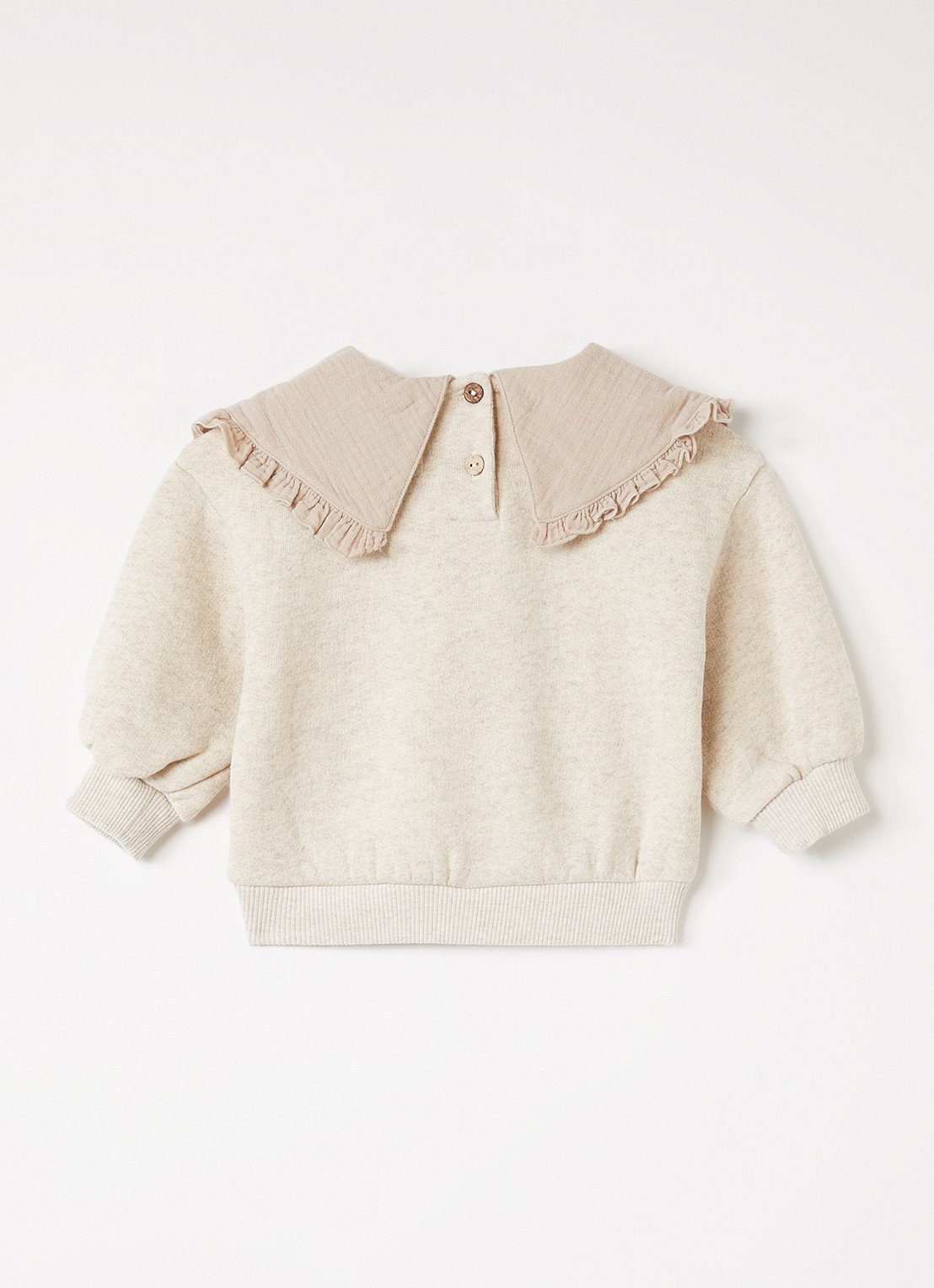 Play Up Sweater met kraag - voorkant 3 creme