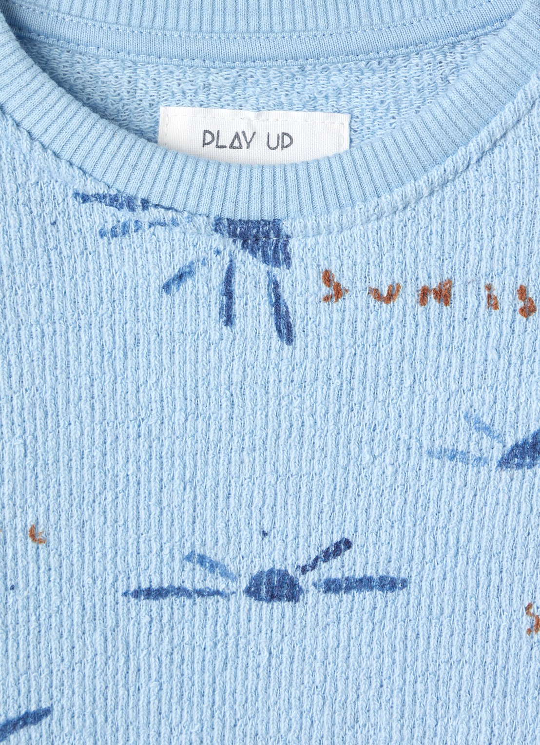 Play Up Sweater met print - detail 3 blauw
