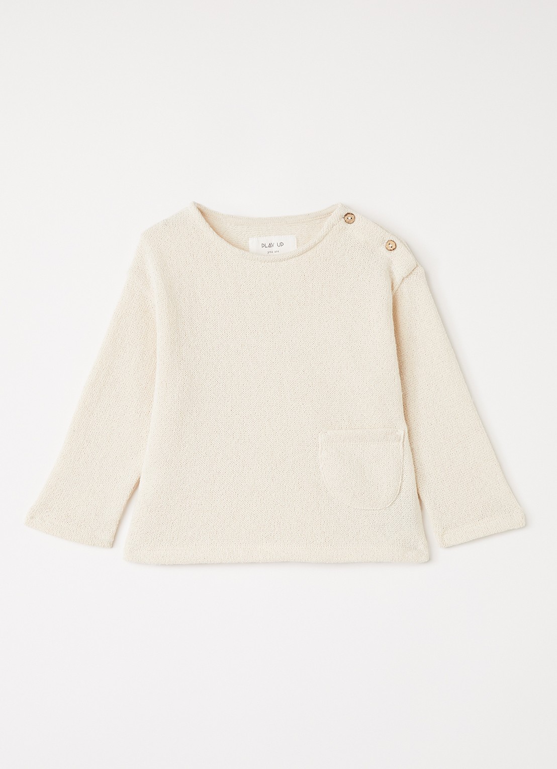 Play Up Sweater van jersey - voorkant 2 blauw