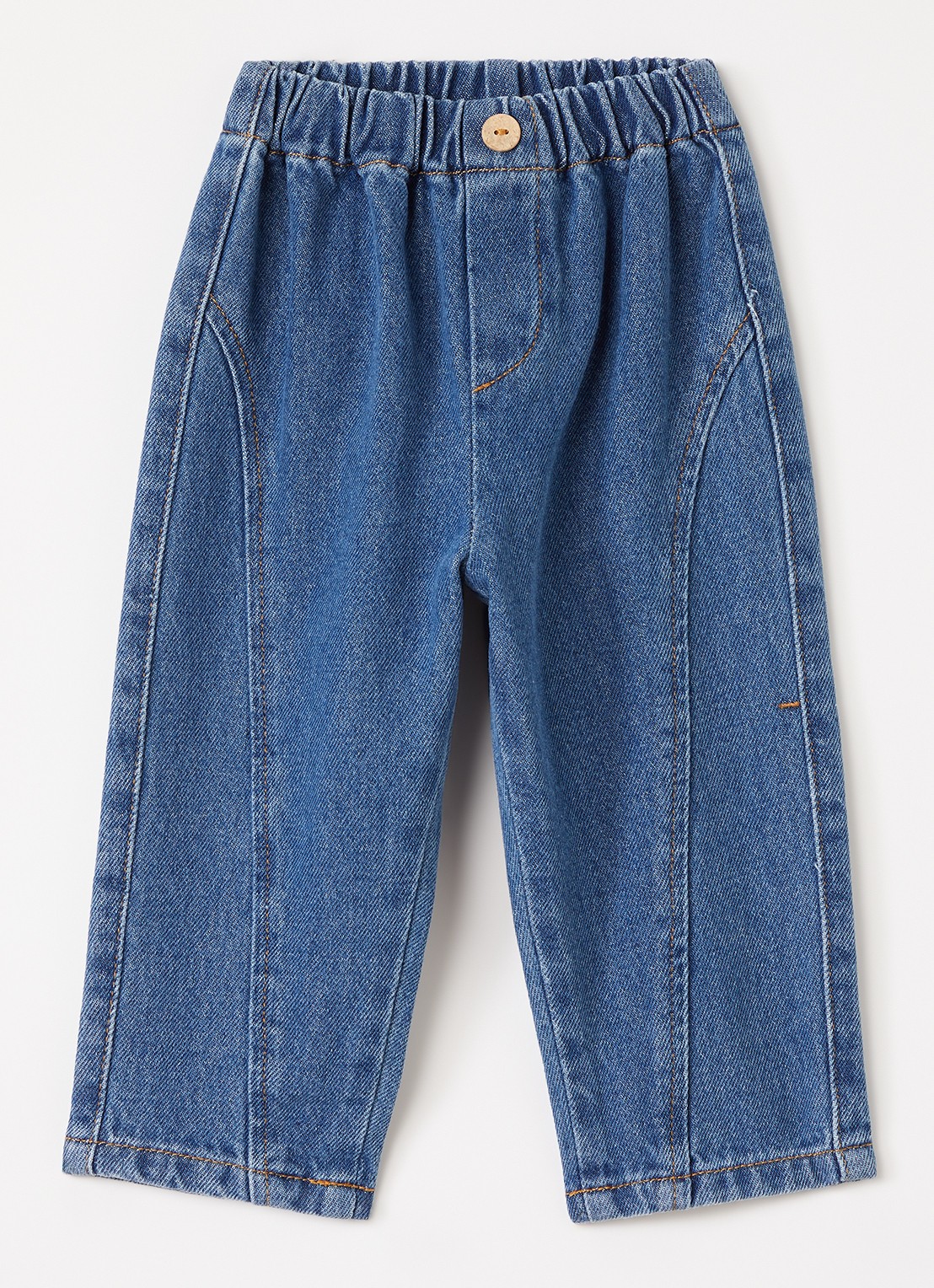 Play Up Tapered jeans met medium wassing - voorkant 2 indigo