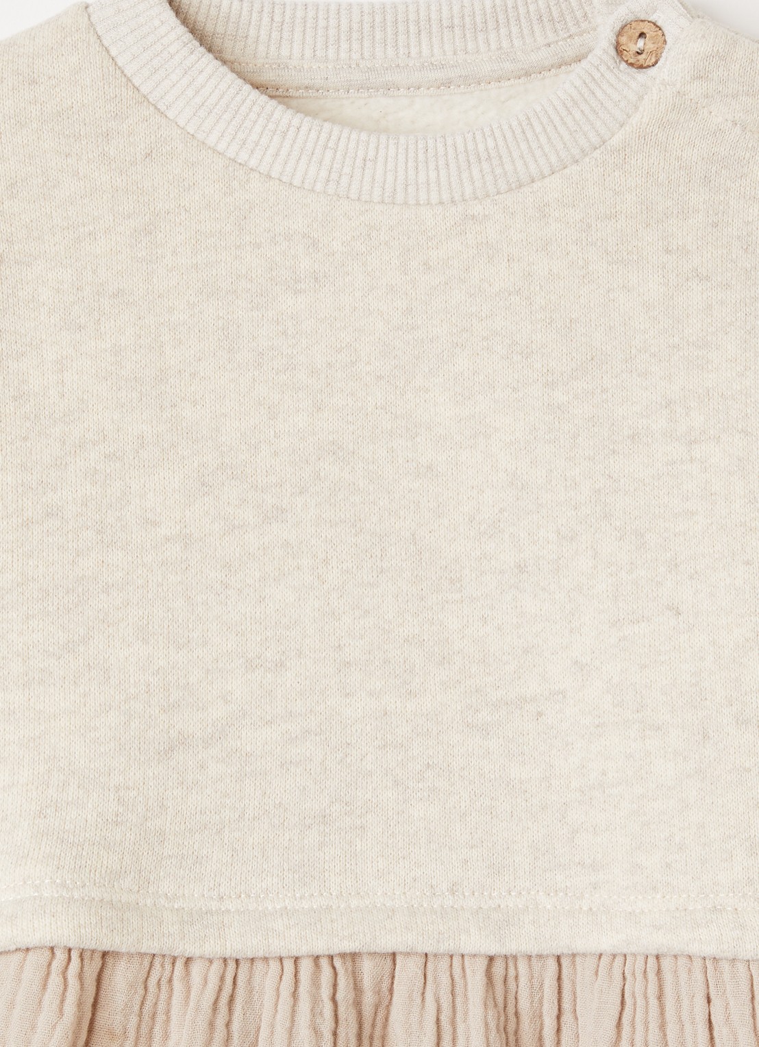 Play Up Trui jurk met structuur - detail creme