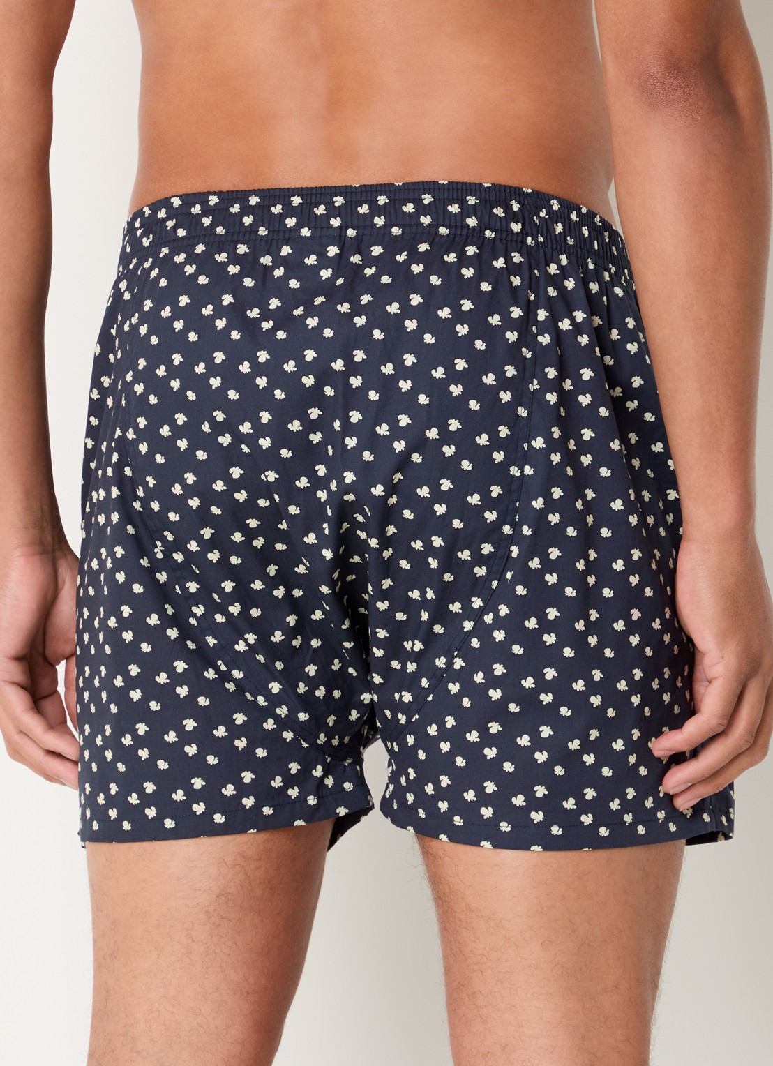Pockies Boxershort van  katoen met print - achterkant donkerblauw