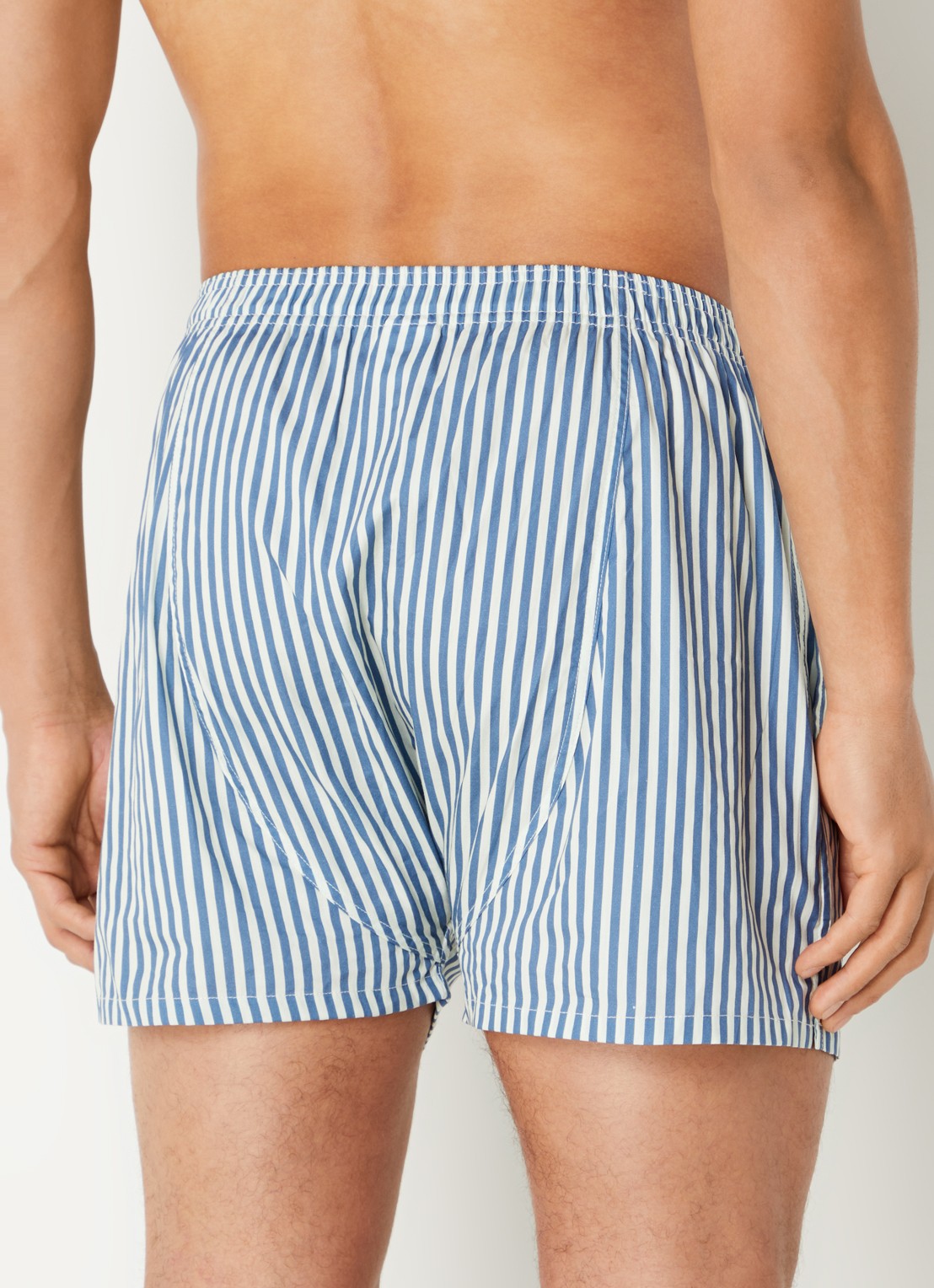 Pockies Boxershort van  katoen met steekzakken - achterkant blauw
