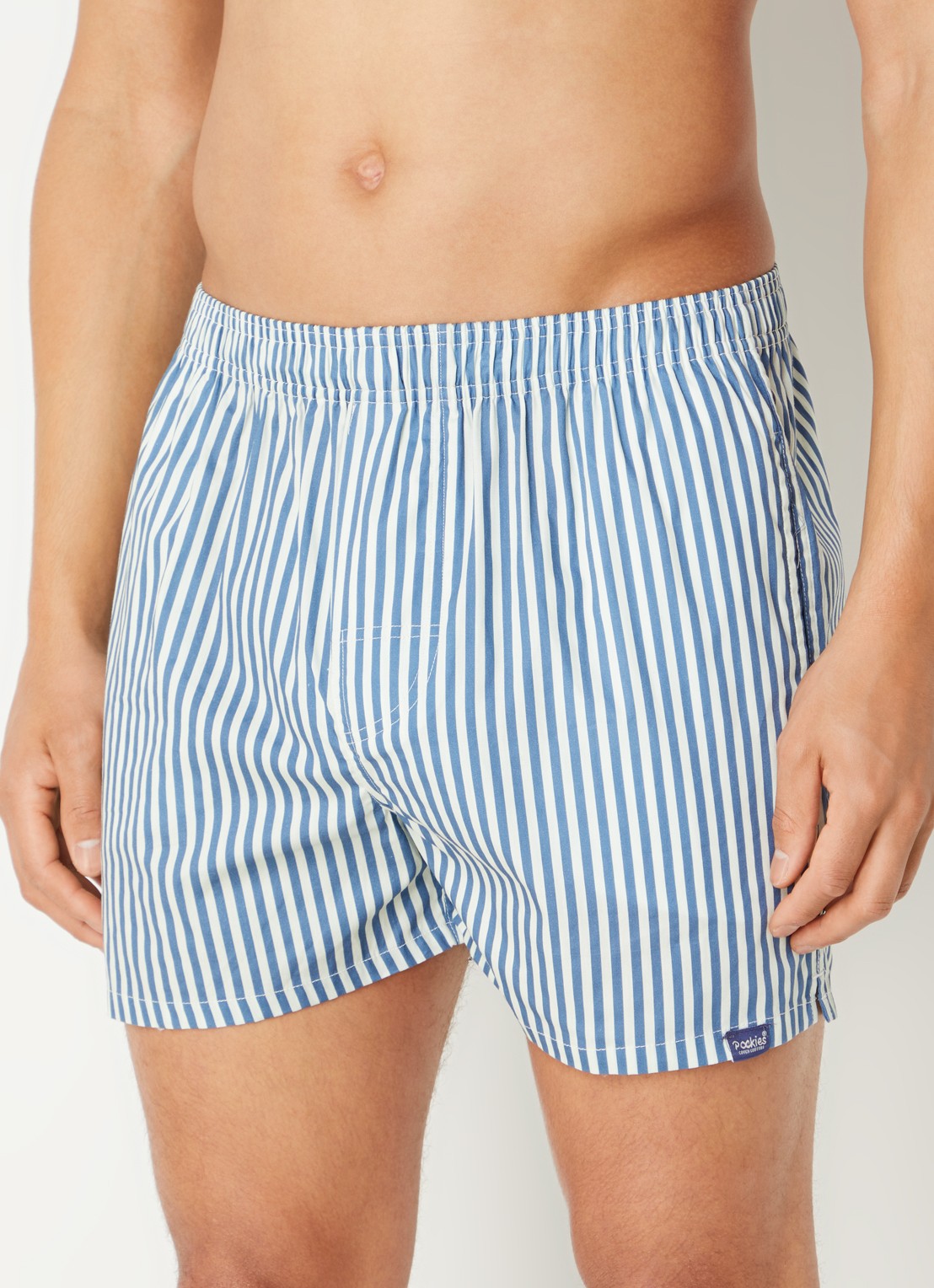 Pockies Boxershort van  katoen met steekzakken - detail 2 blauw