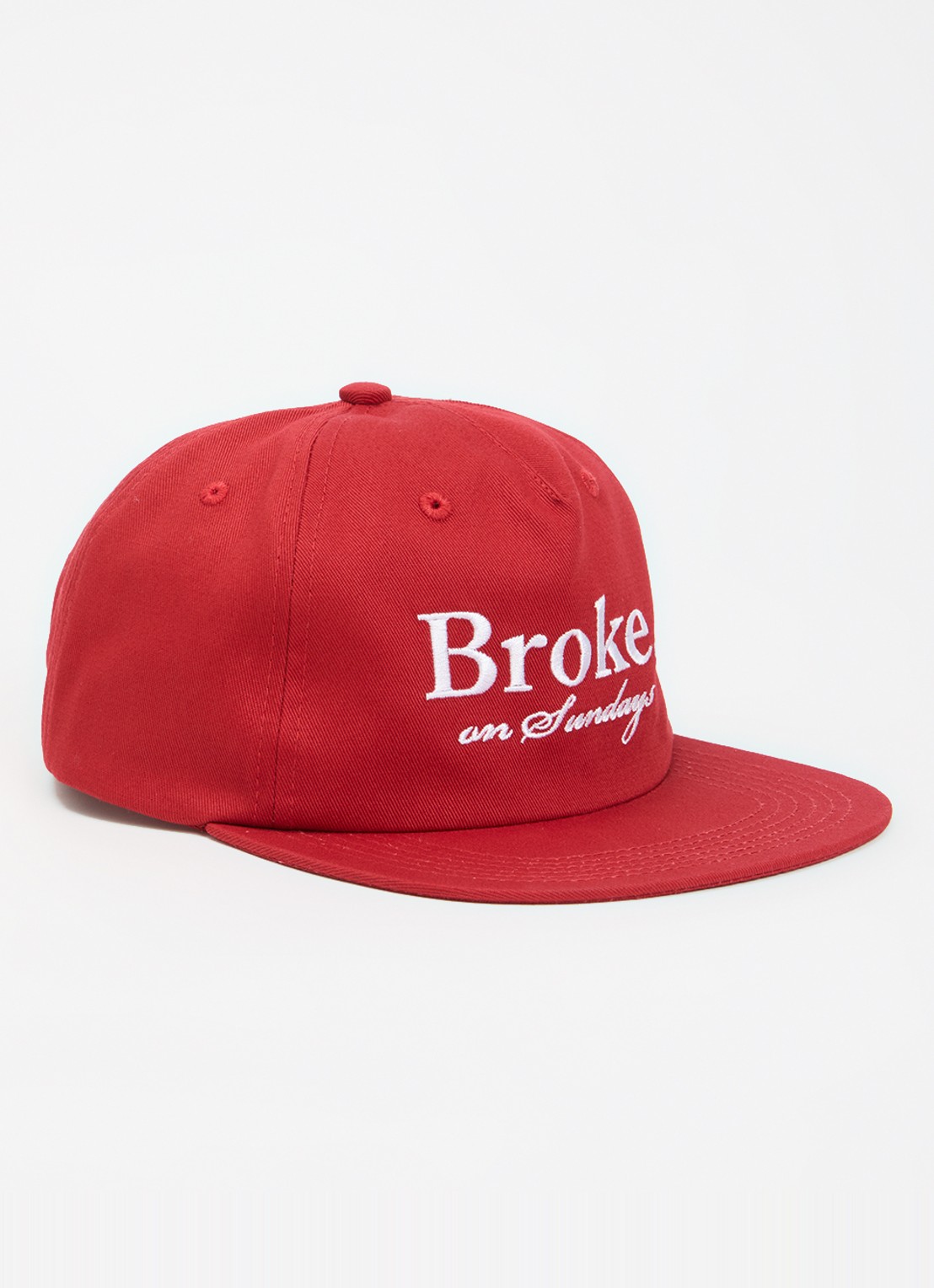 Pockies Broke pet met borduring - voorkant donkerrood