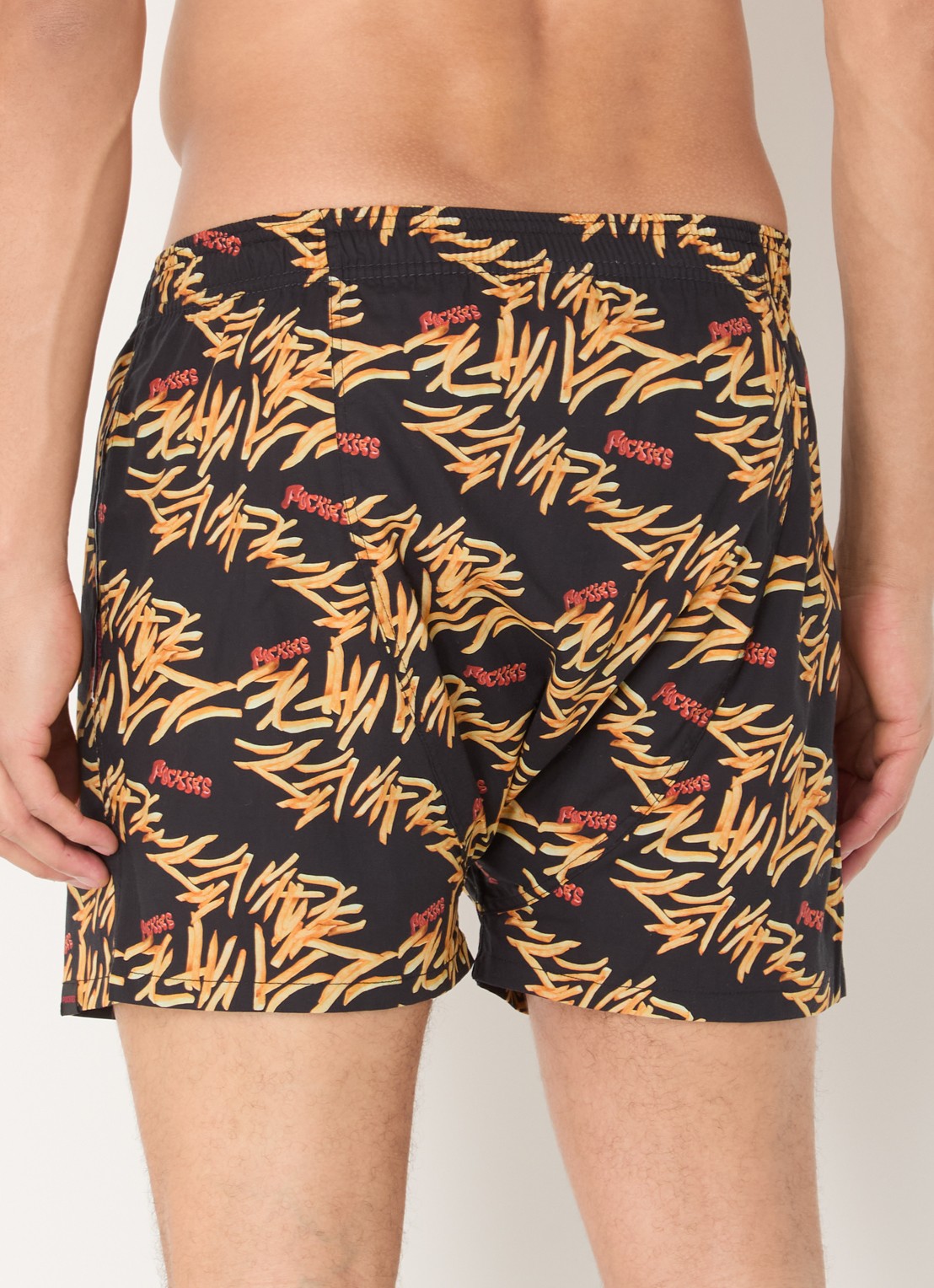 Pockies Burgers and Fries boxershort met steekzakken in 2-pack - achterkant multicolor