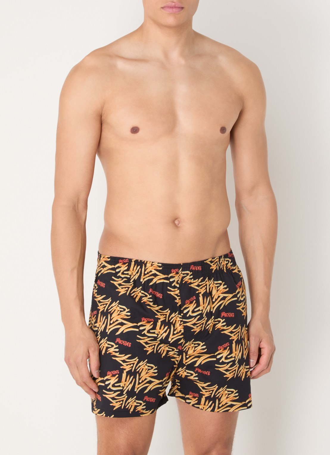 Pockies Burgers and Fries boxershort met steekzakken in 2-pack - voorkant 3 multicolor