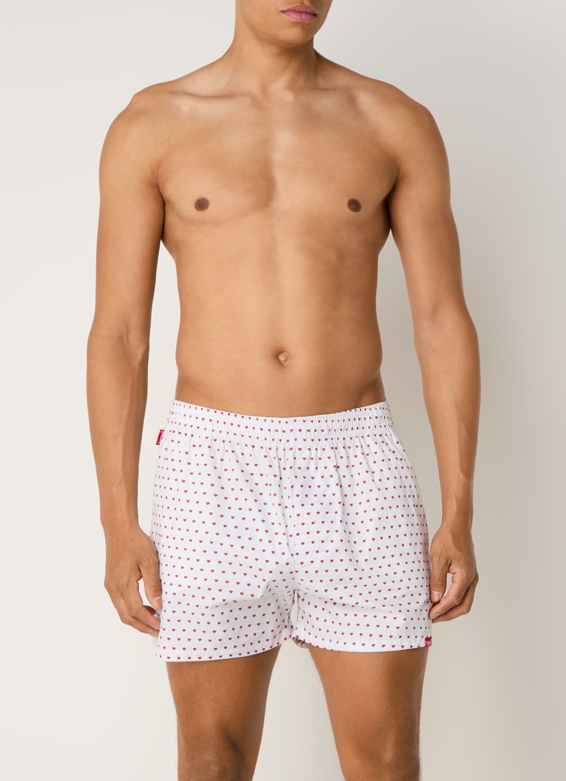 Pockies Dirty love boxershorts met print  - voorkant 2 wit