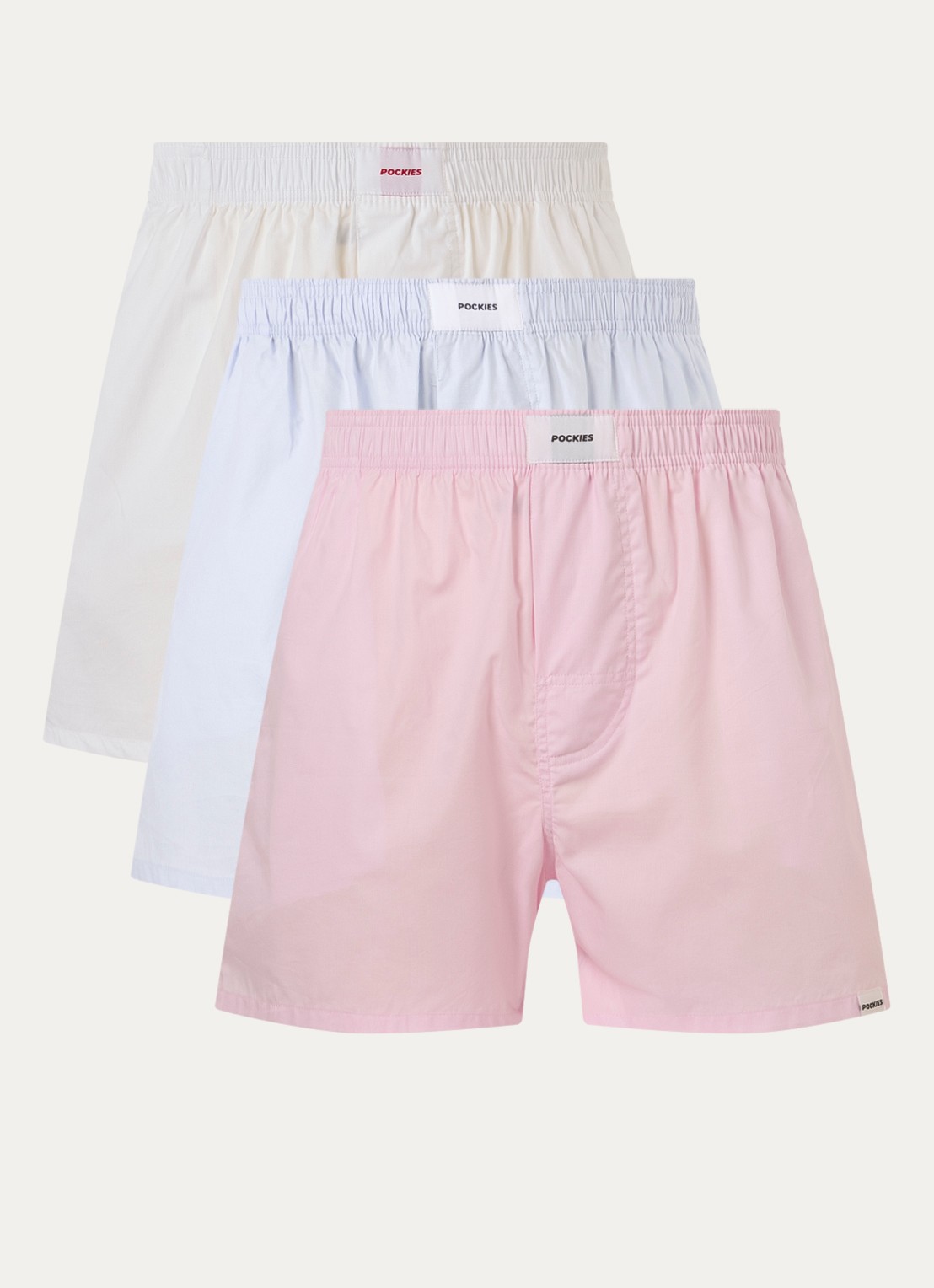 Pockies Forever Weekend boxershorts in 3-pack - voorkant 2 lichtblauw