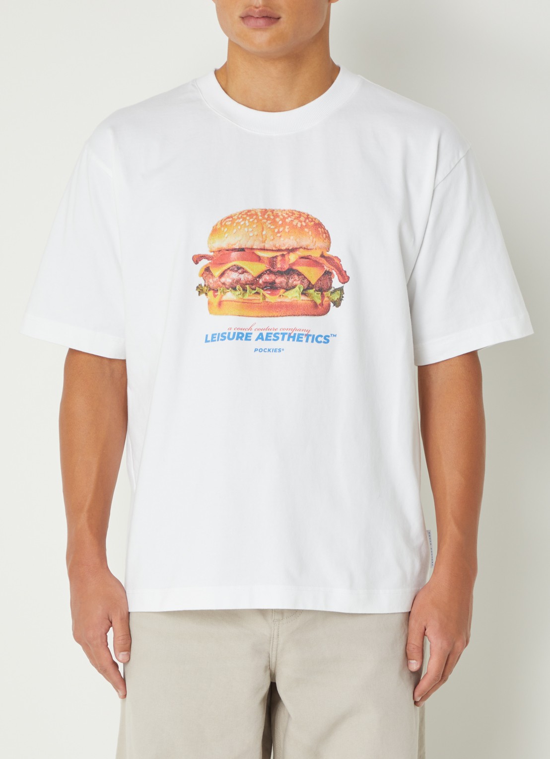 Pockies L.A. Burger T-shirt met logoprint - detail 2 wit