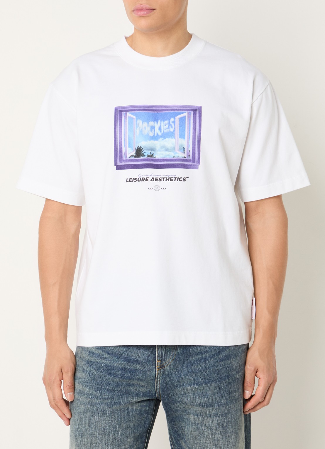 Pockies L.A. Window T-shirt met print - detail 4 wit
