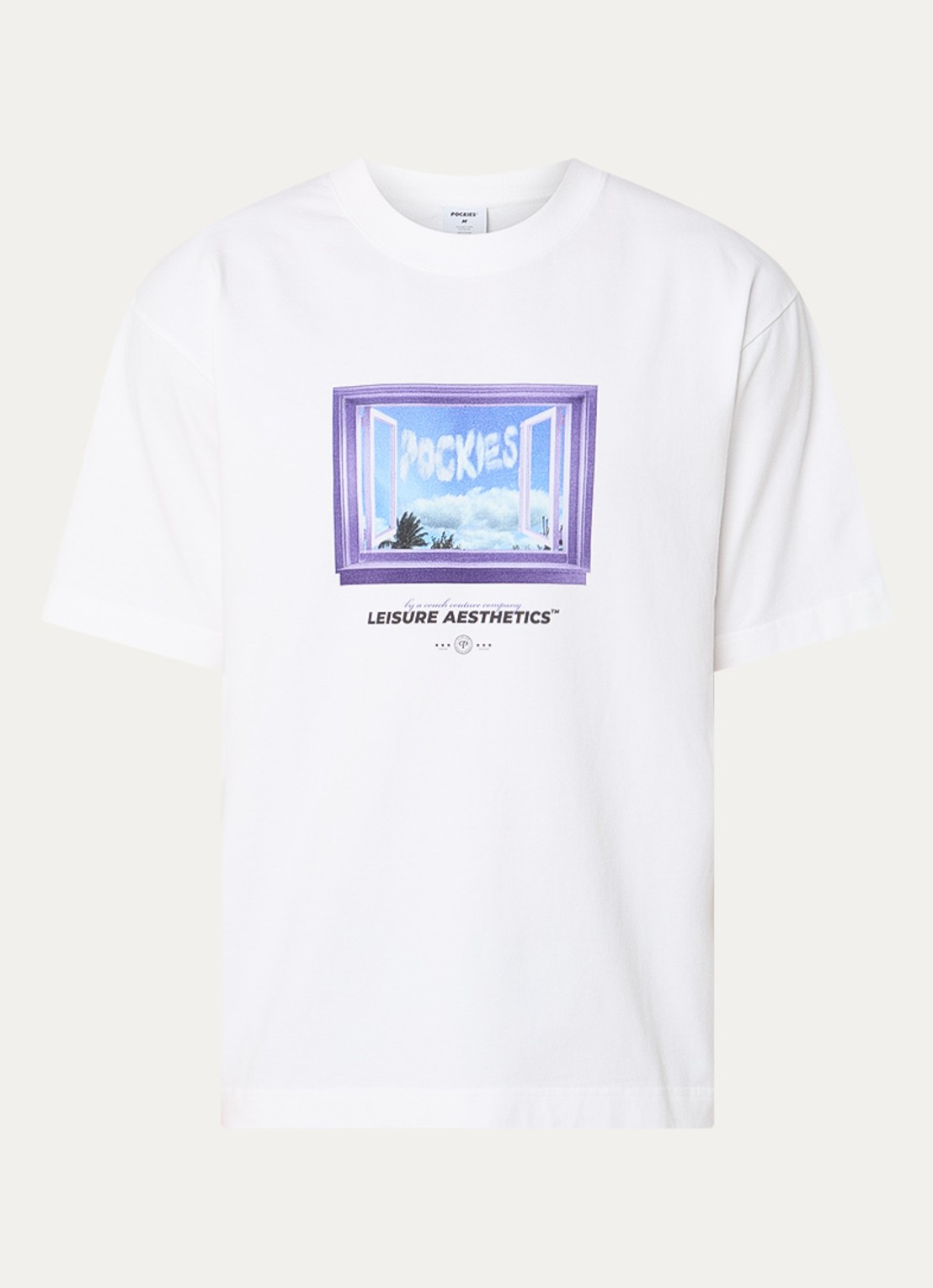 Pockies L.A. Window T-shirt met print - voorkant 2 wit
