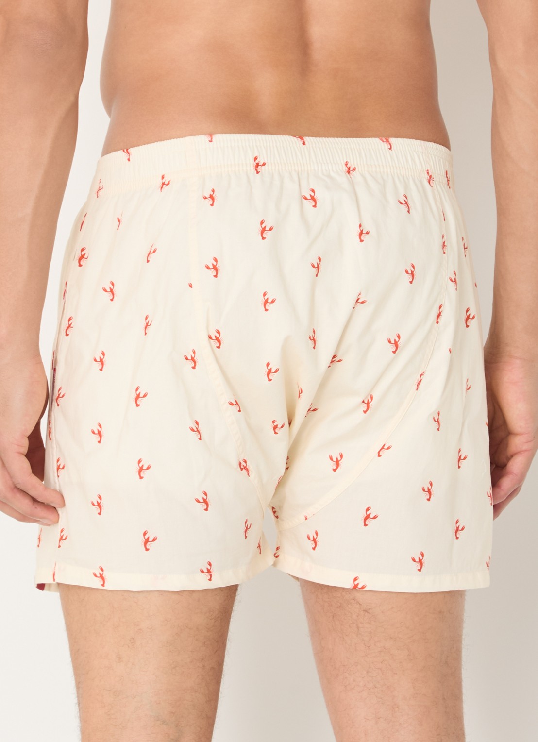 Pockies Lobster boxershort met steekzakken - achterkant rood