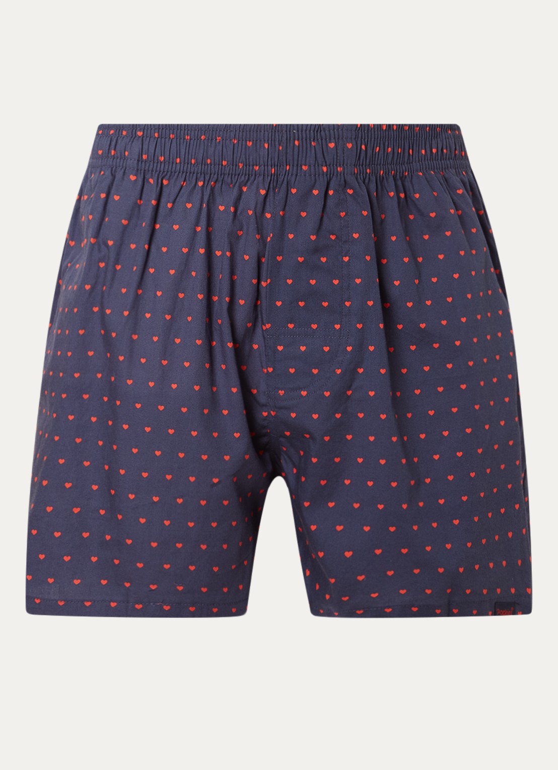 Pockies Love boxershort van  katoen met print - voorkant 2 donkerblauw