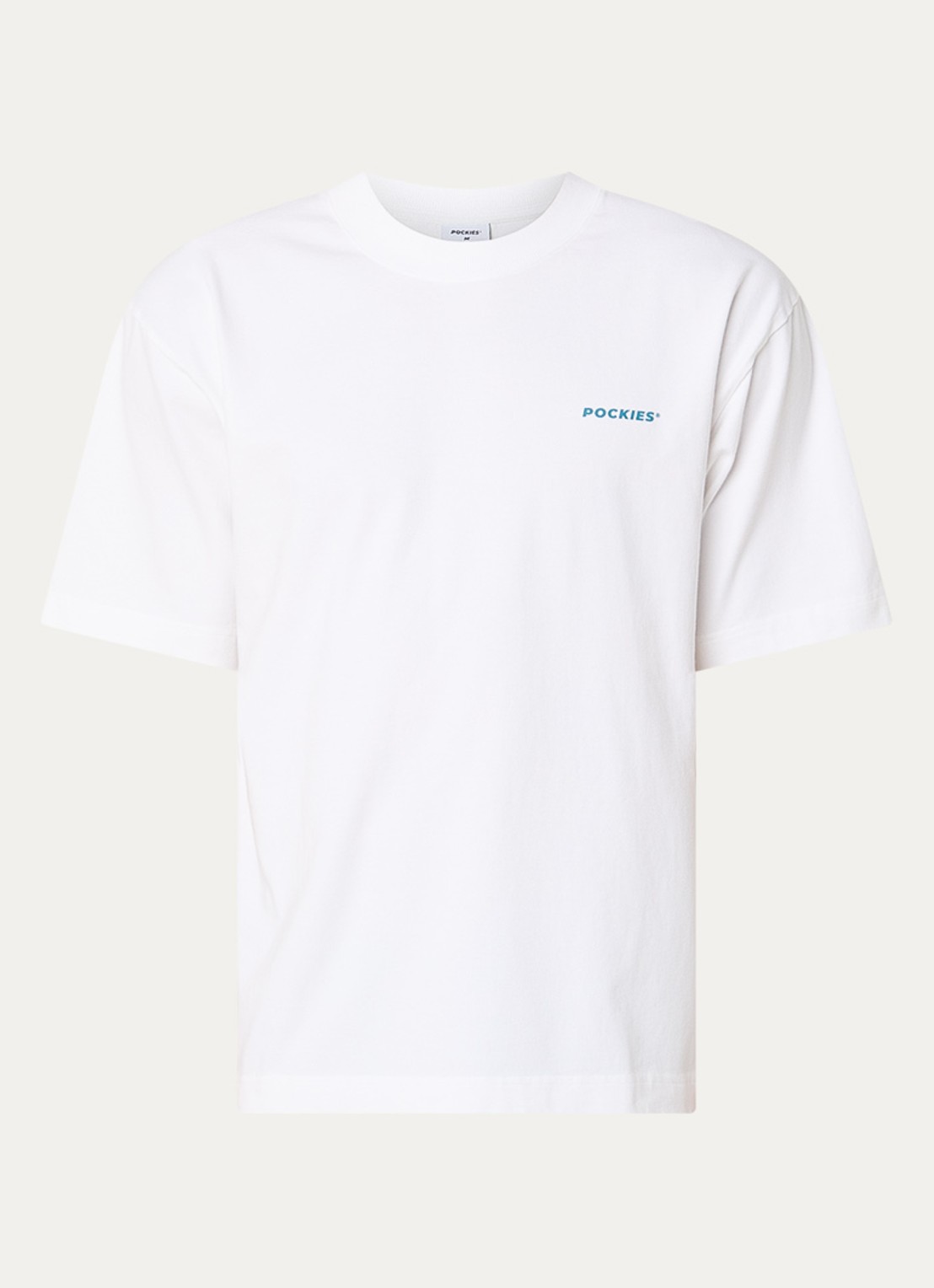 Pockies Pool T-shirt met logo- en backprint - voorkant 2 wit
