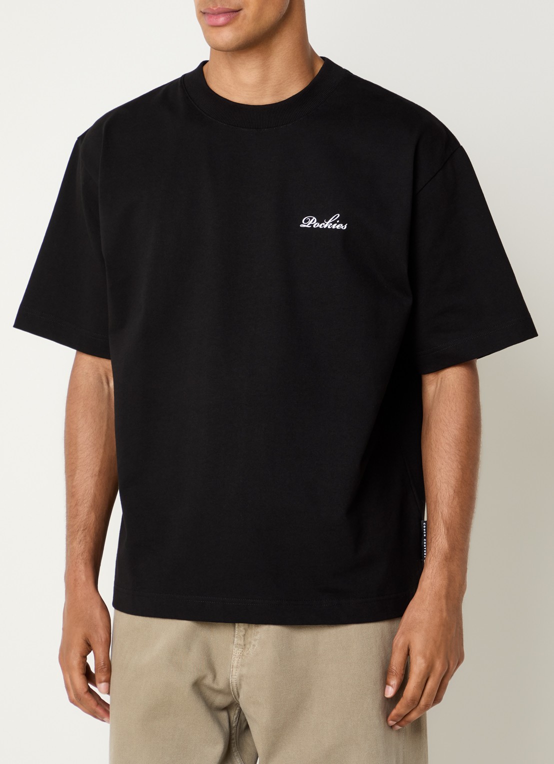 Pockies Roses T-shirt met logo- en backprint - achterkant 4 zwart