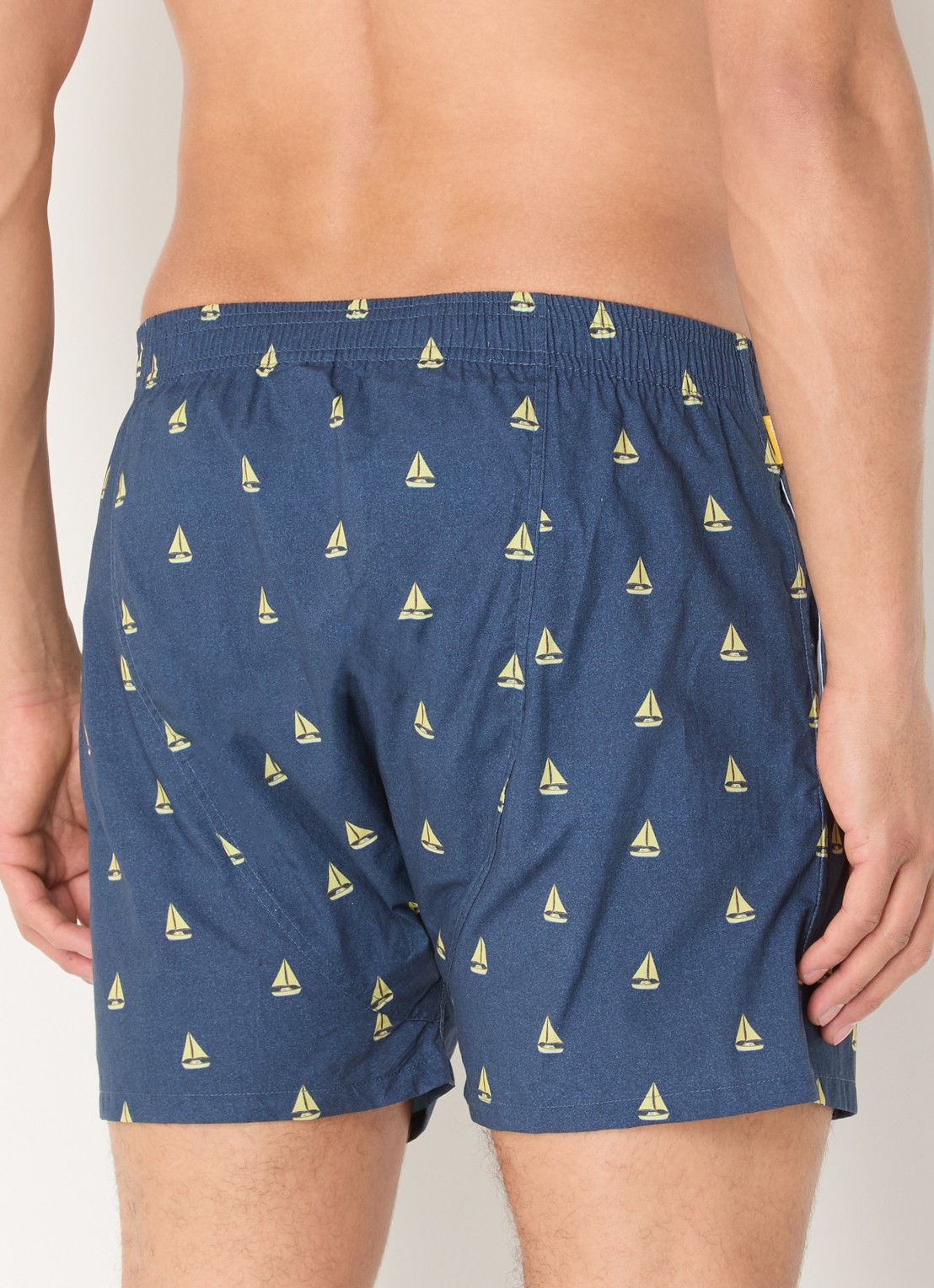 Pockies Sailing boxershort met print - achterkant indigo