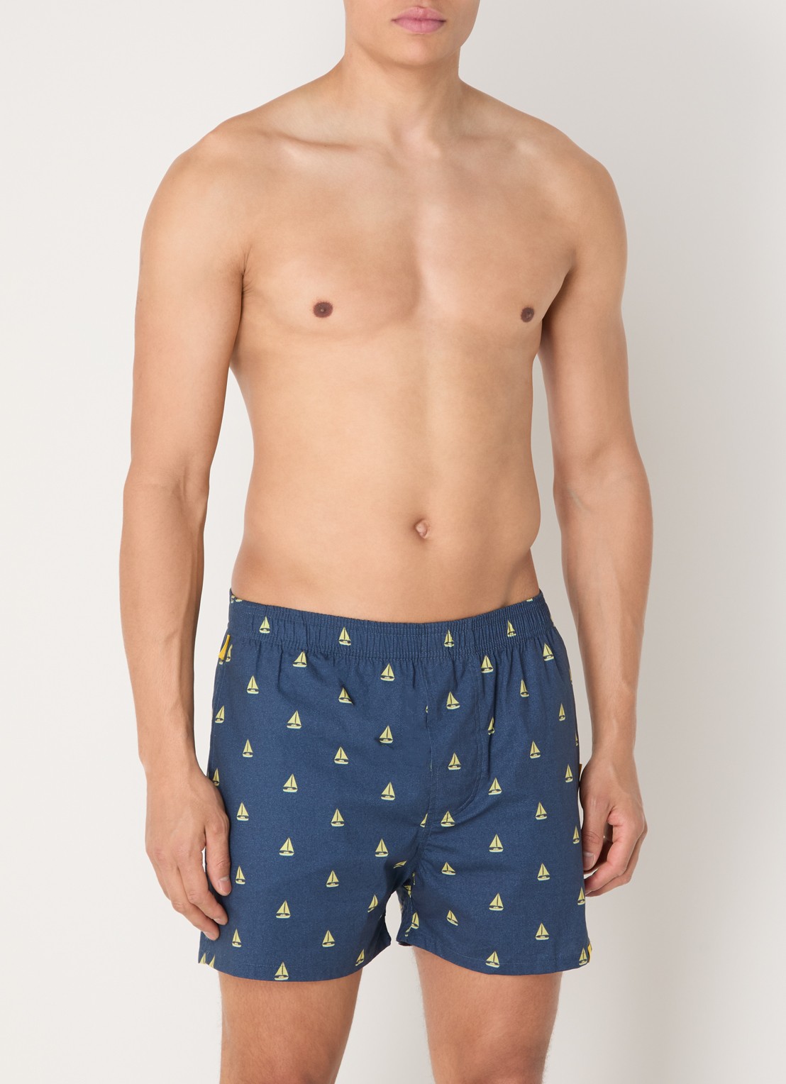 Pockies Sailing boxershort met print - voorkant 3 indigo