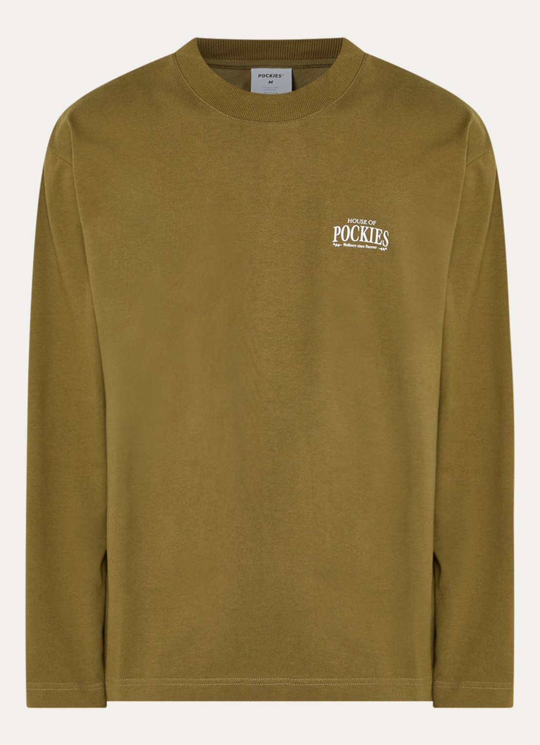 Pockies Sweater met logo- en backprint - voorkant groen