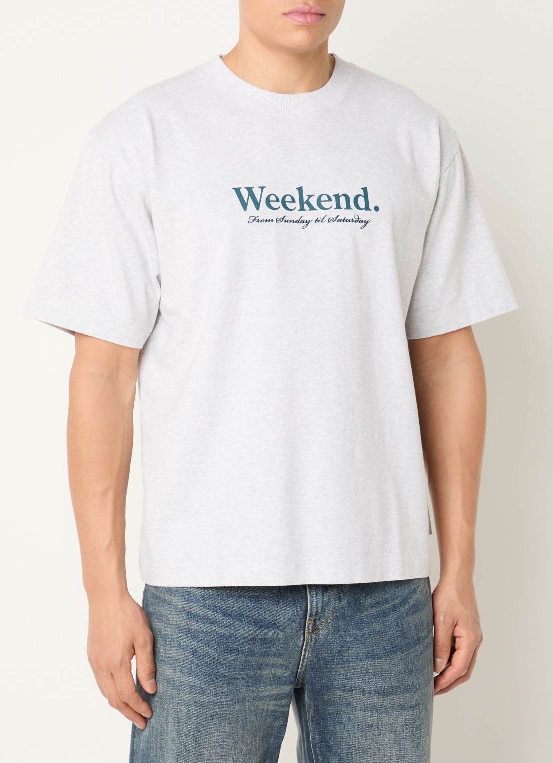 Pockies Weekend T-shirt met print - detail 4 grijsmele
