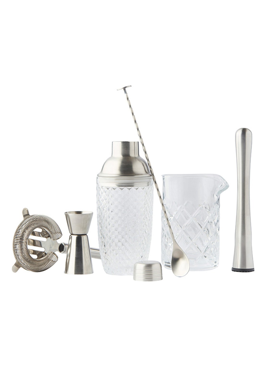 Point-Virgule Cocktailset 6-delig - voorkant 5 zilver