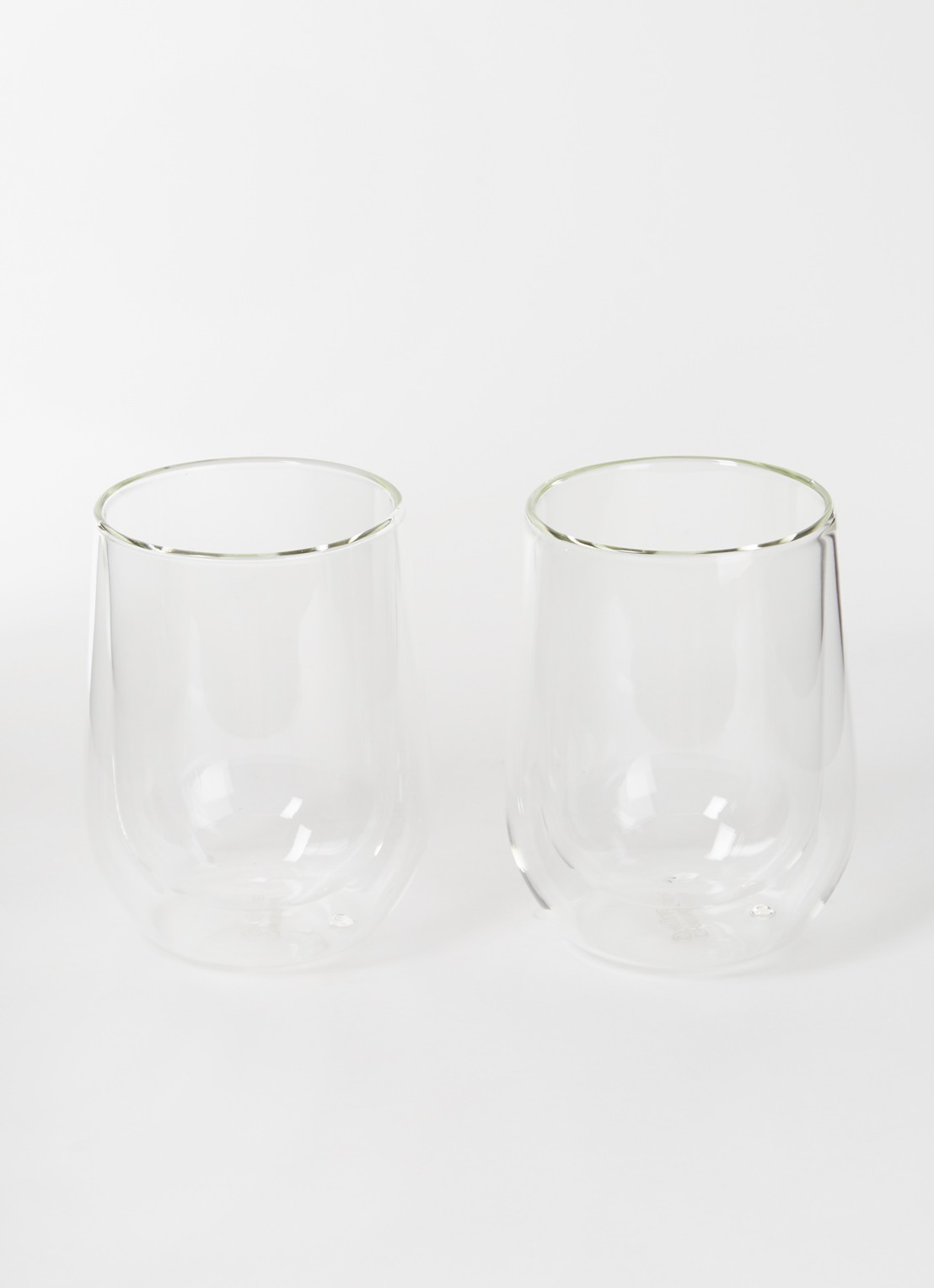 Point-Virgule Dubbelwandig koffie- en theeglas 25 cl set van 2 - voorkant 3 transparant