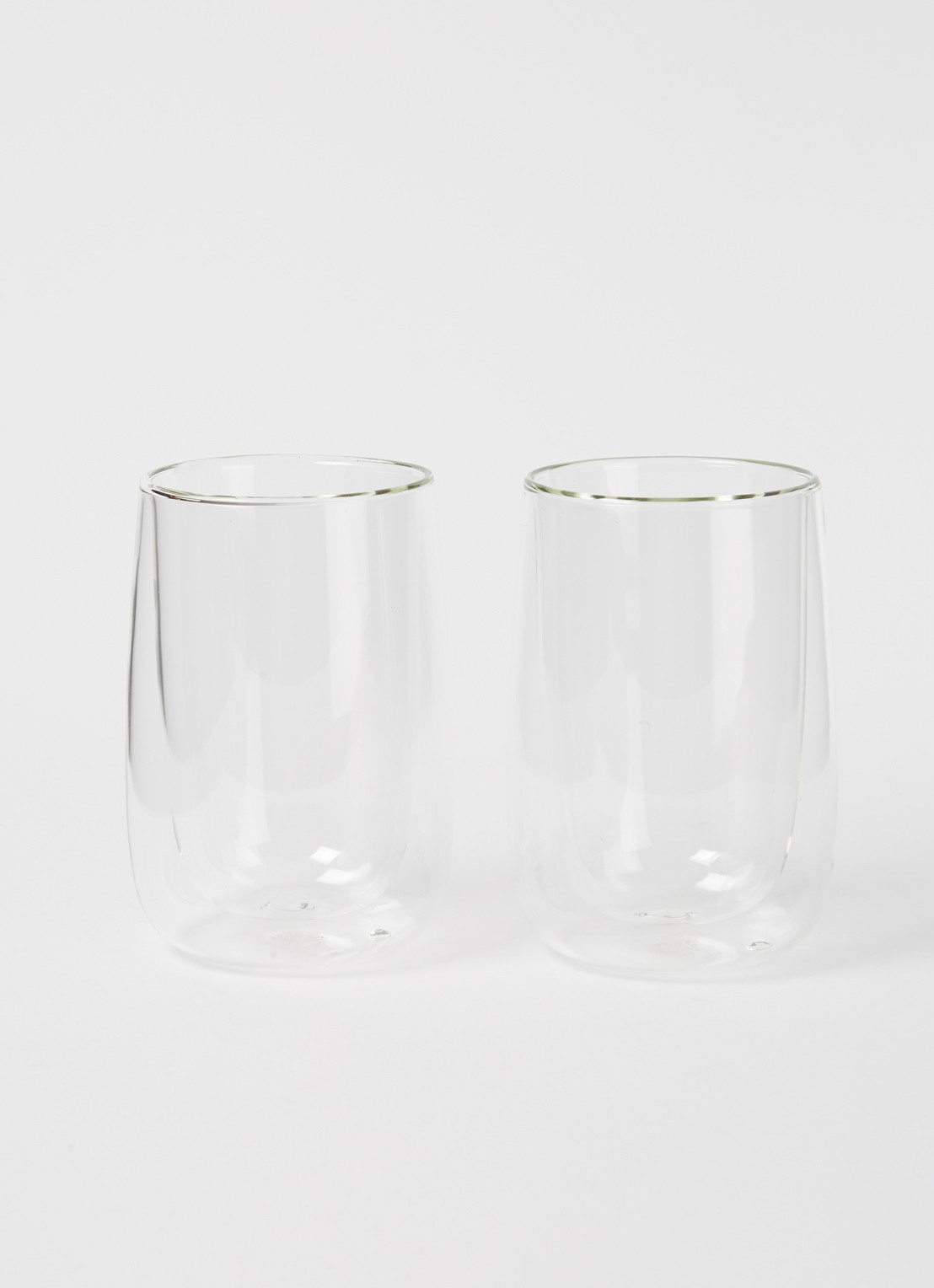 Point-Virgule Dubbelwandig koffie- en theeglas 35 cl set van 2 - voorkant 2 transparant