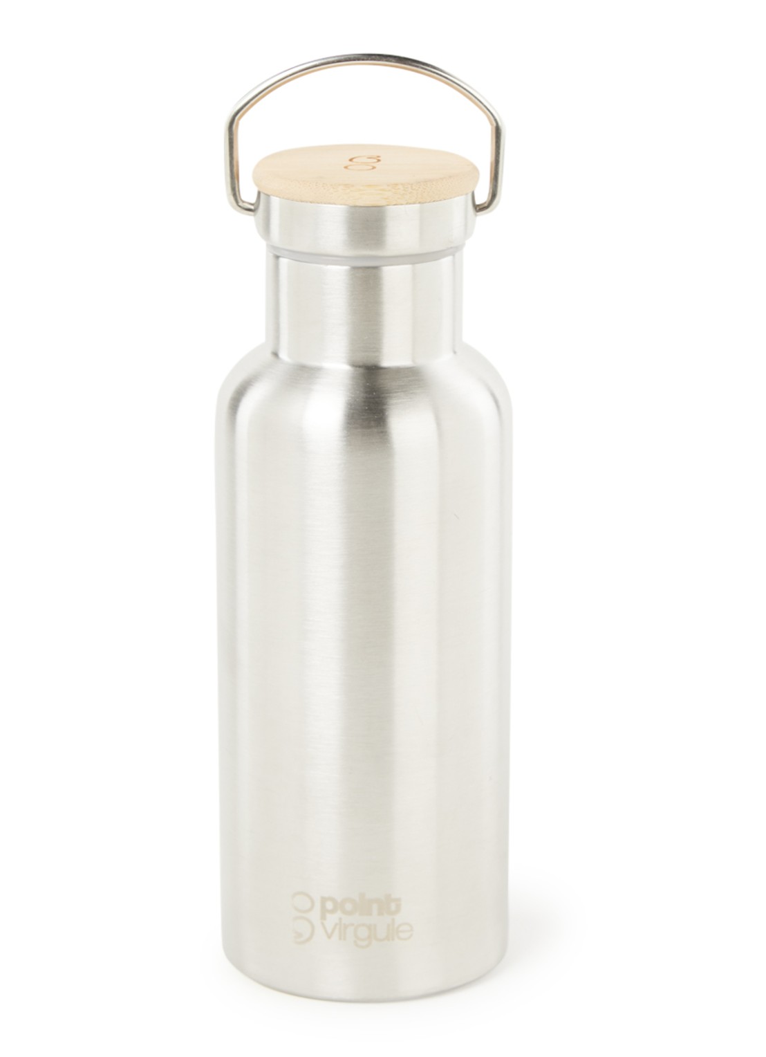 Point-Virgule Dubbelwandige thermosfles 0,5 liter - voorkant 2 zilver