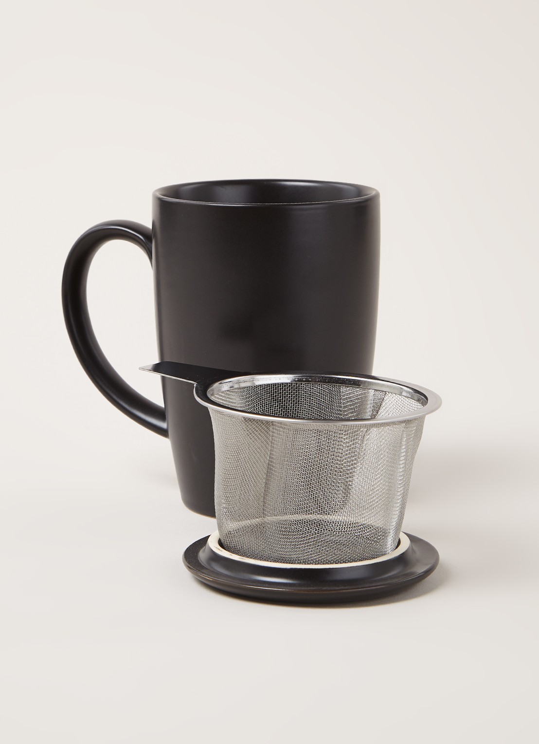 Point-Virgule Mok met theezeef 40 cl 3-delig - detail zwart