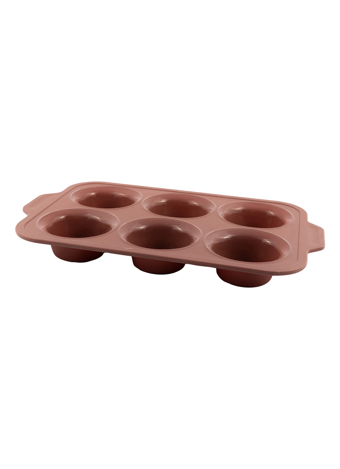 Point-Virgule Siliconen bakvorm voor muffins 6-vaks - voorkant 6 bruin