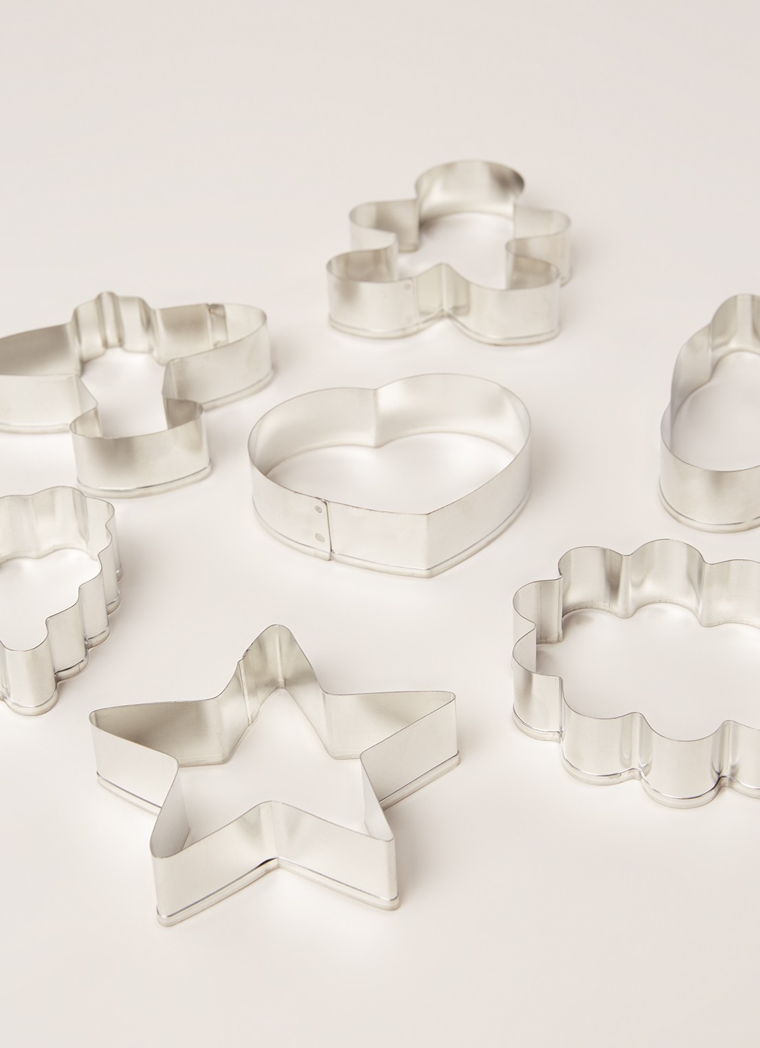 Point-Virgule Uitsteekvorm set van 8 - detail zilver