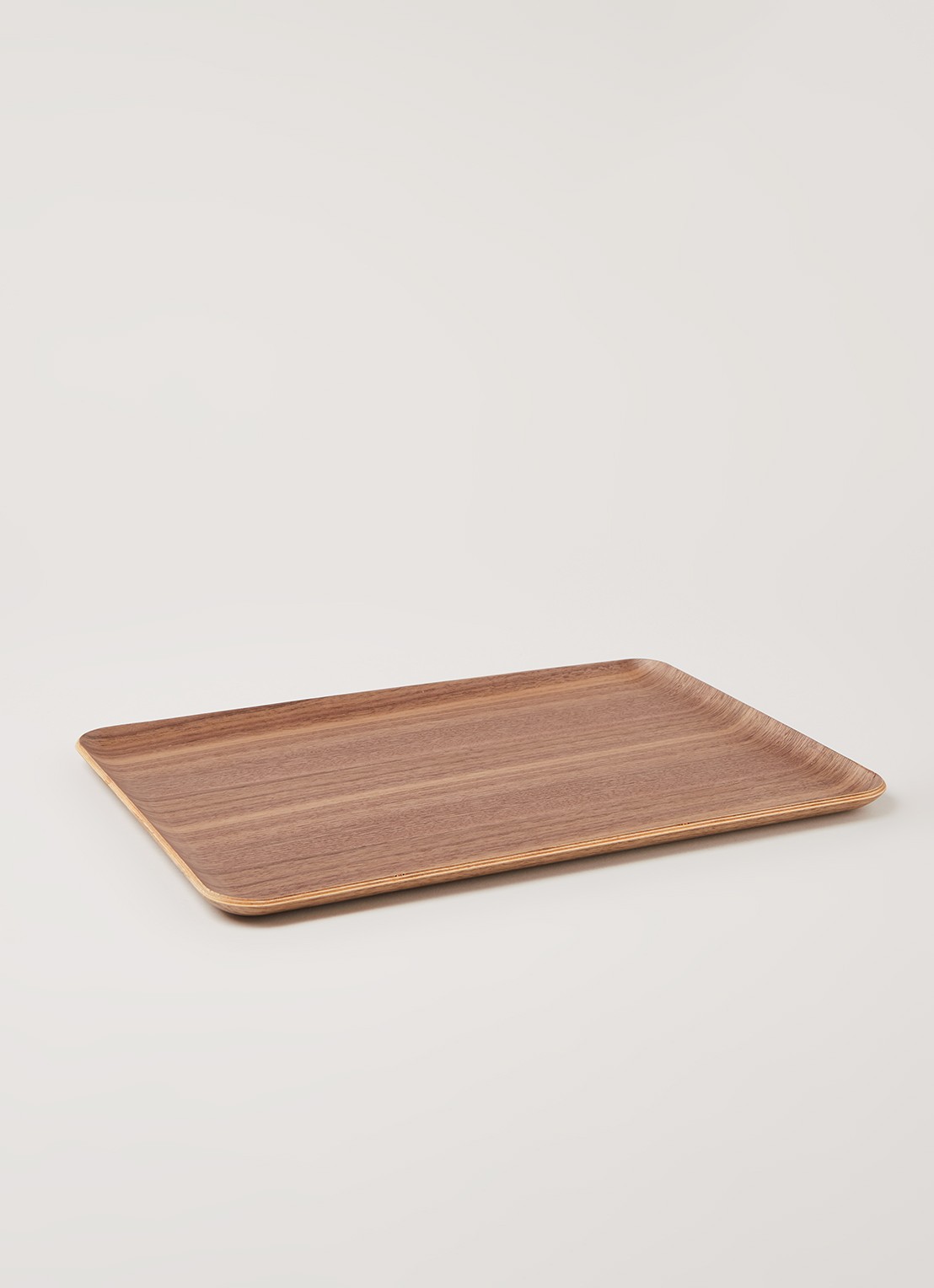 Point-Virgule Walnoot dienblad 39 x 27 cm - voorkant 2 bruin