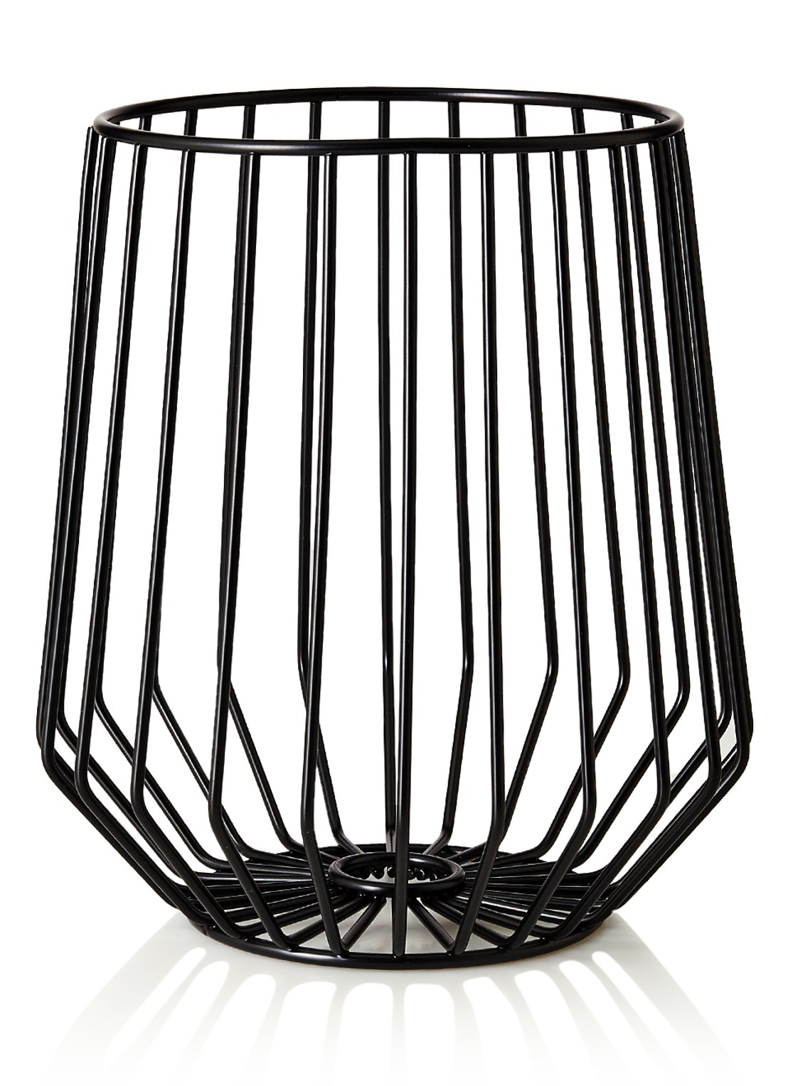 Point-Virgule Wire fruitmand 23 cm - voorkant zwart
