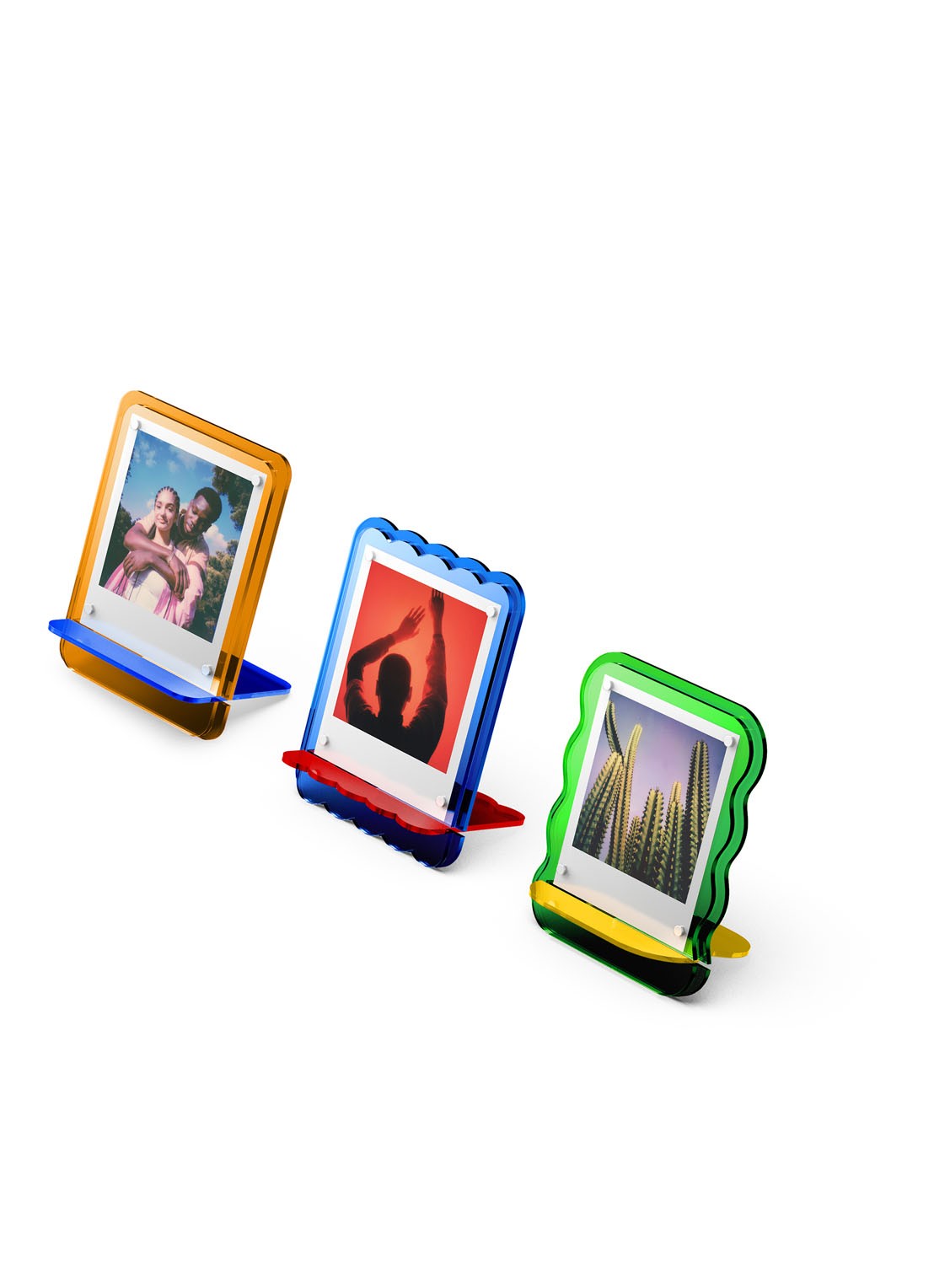 Polaroid Acrylic Photo fotolijst set van 3 - voorkant 2 transparant