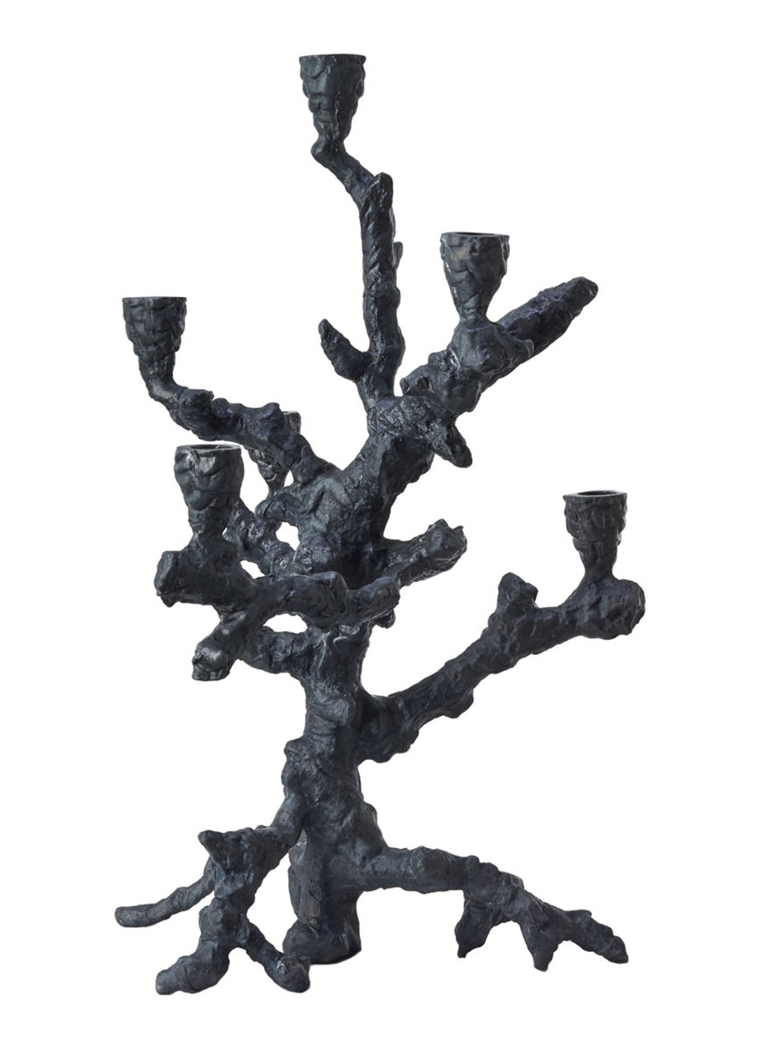 POLSPOTTEN Apple Tree kandelaar 53 cm - voorkant donkergrijs