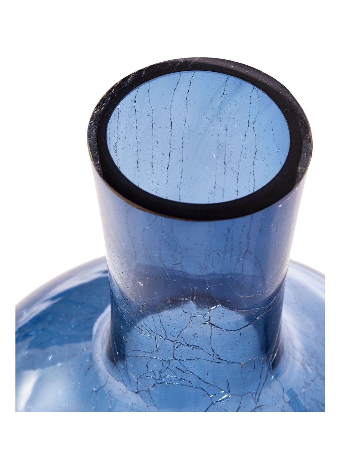 POLSPOTTEN Ball vaas L 50 cm - voorkant 2 blauw