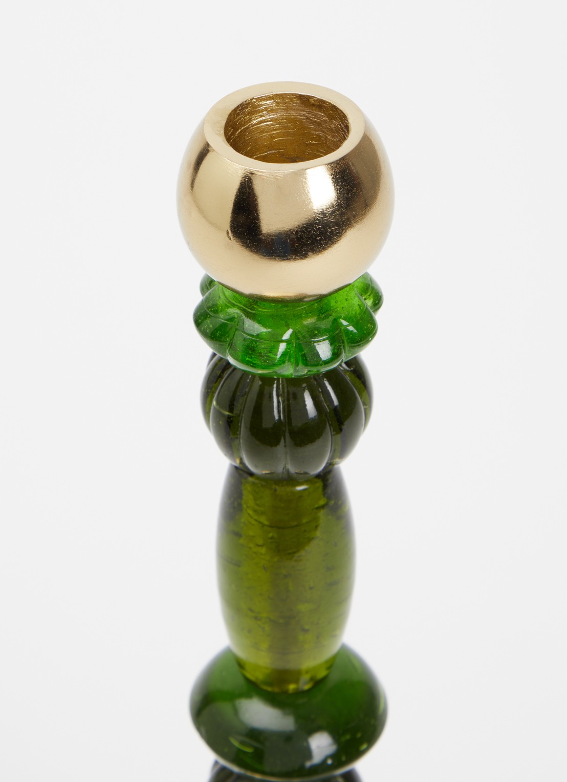 POLSPOTTEN Beads kandelaar small 34 cm - detail 2 groen