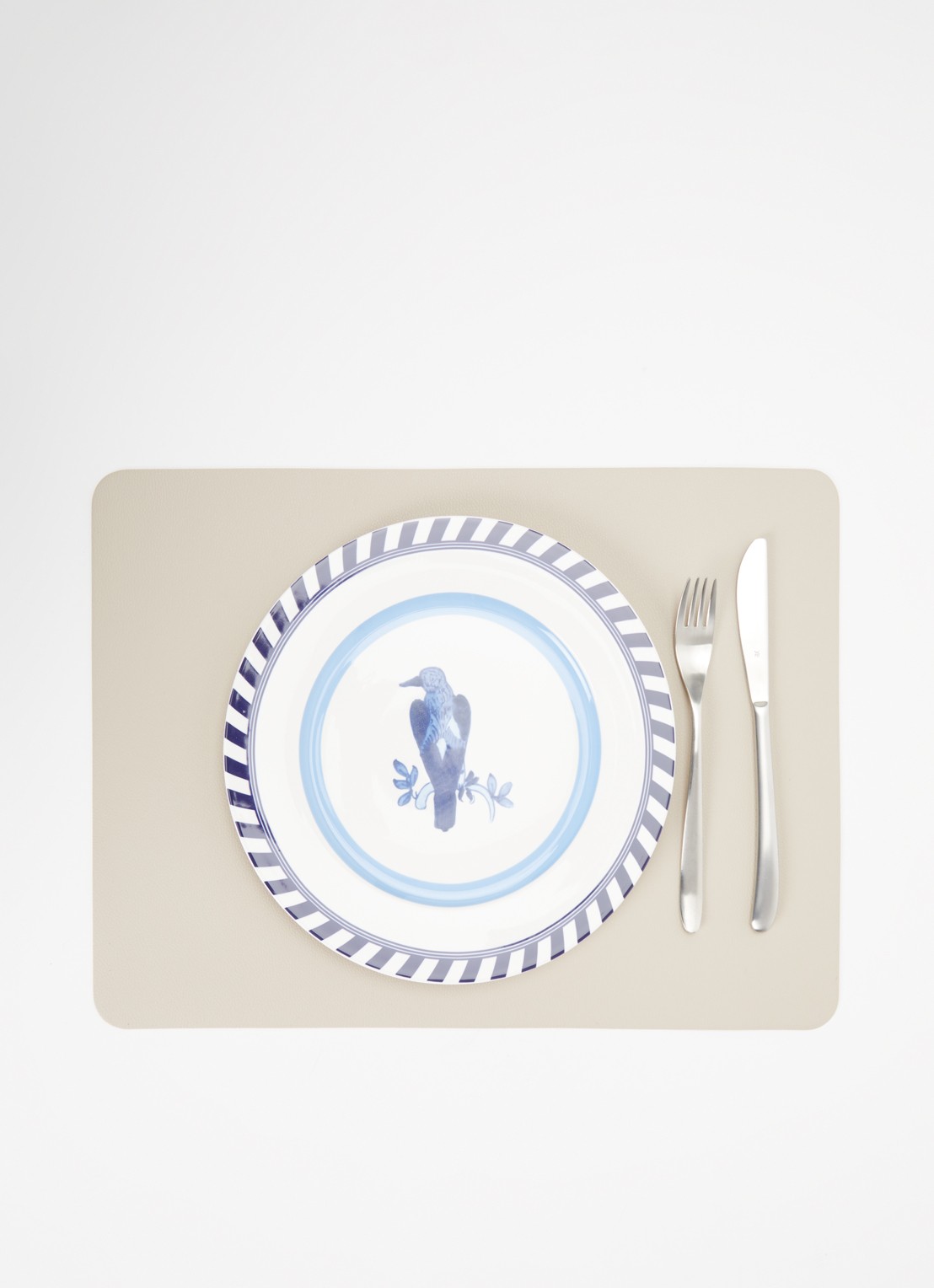 POLSPOTTEN Bird dinerbord 27 cm set van 2 - detail 2 donkerblauw
