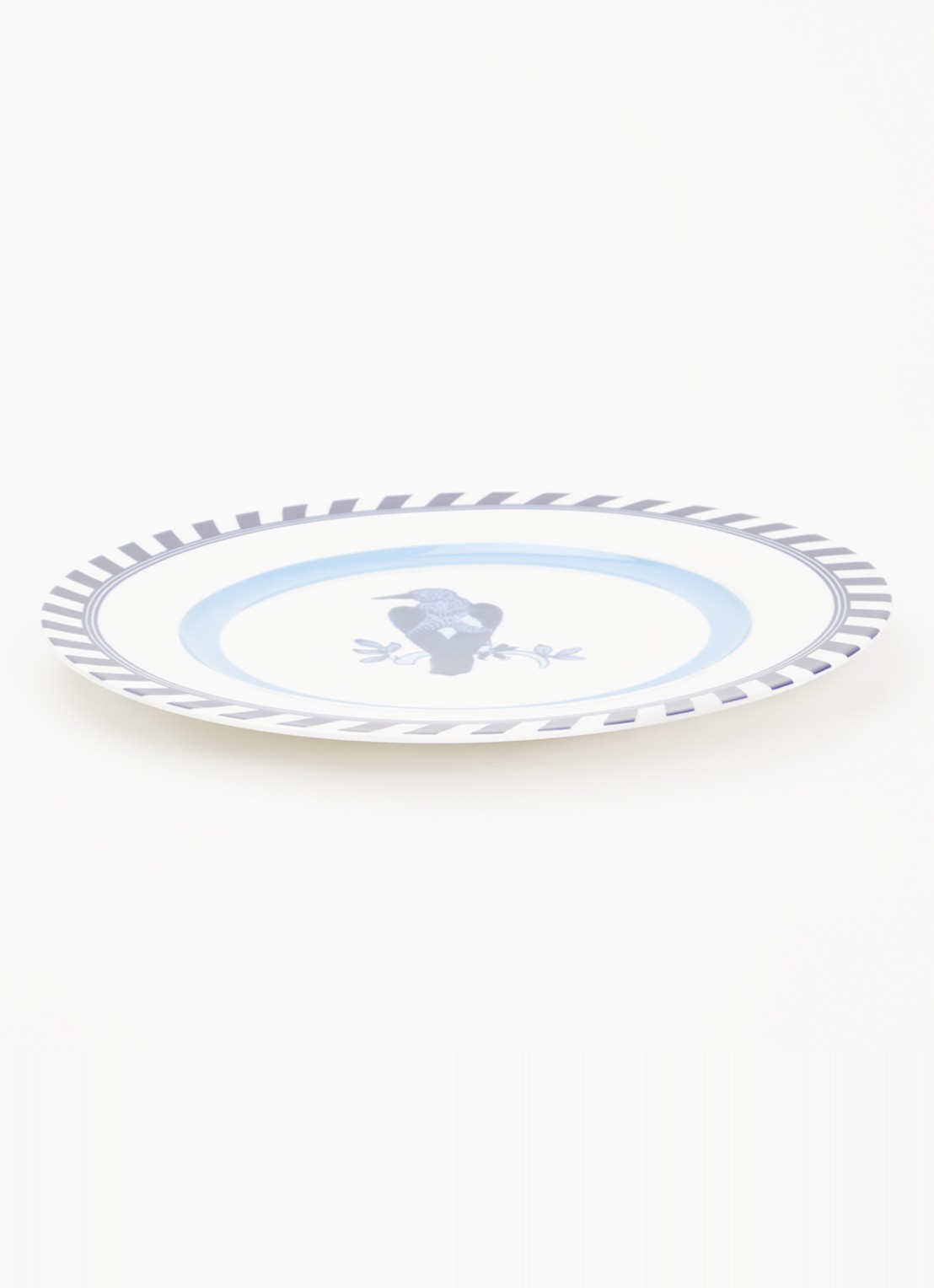 POLSPOTTEN Bird dinerbord 27 cm set van 2 - voorkant 4 donkerblauw