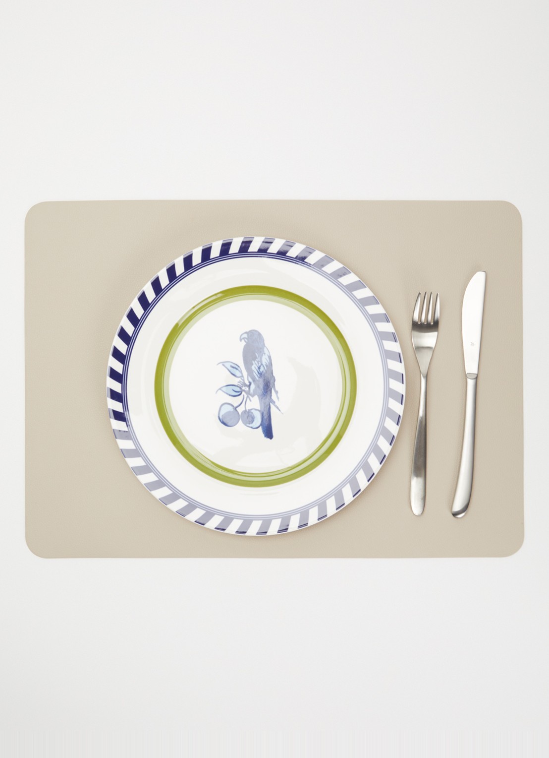 POLSPOTTEN Bird dinerbord 27 cm set van 2 - detail 2 groen