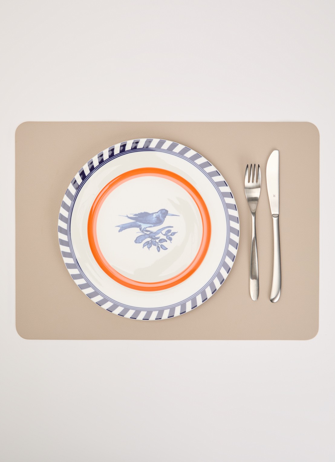 POLSPOTTEN Bird dinerbord 27 cm set van 2 - detail 2 orange
