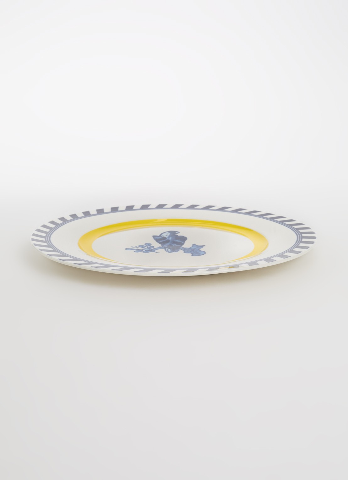 POLSPOTTEN Bird dinerbord 27 cm set van 2 - voorkant 4 geel
